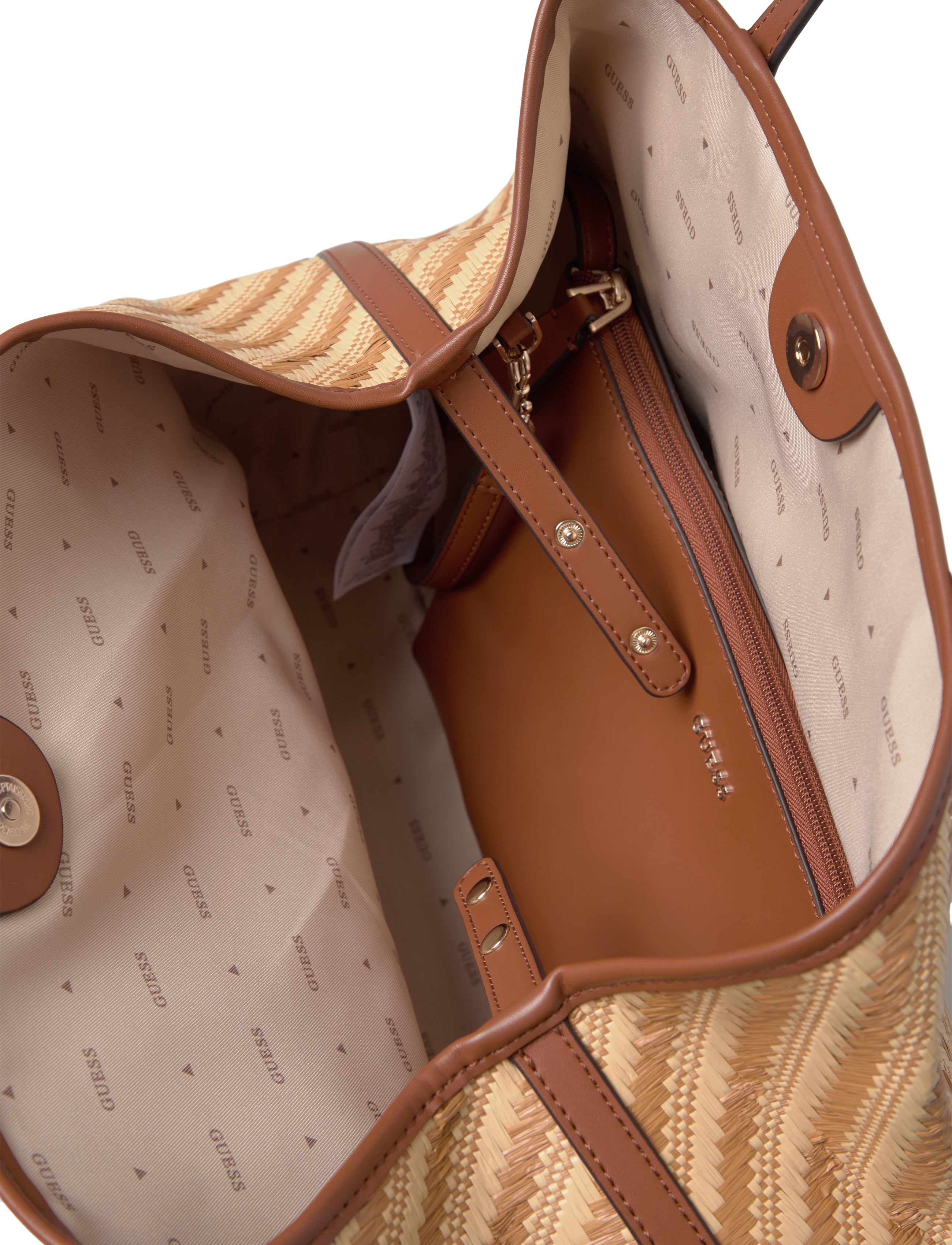 GUESS - VIKKY II LARGE 2 IN 1 TOTE - natural/cognac - 5