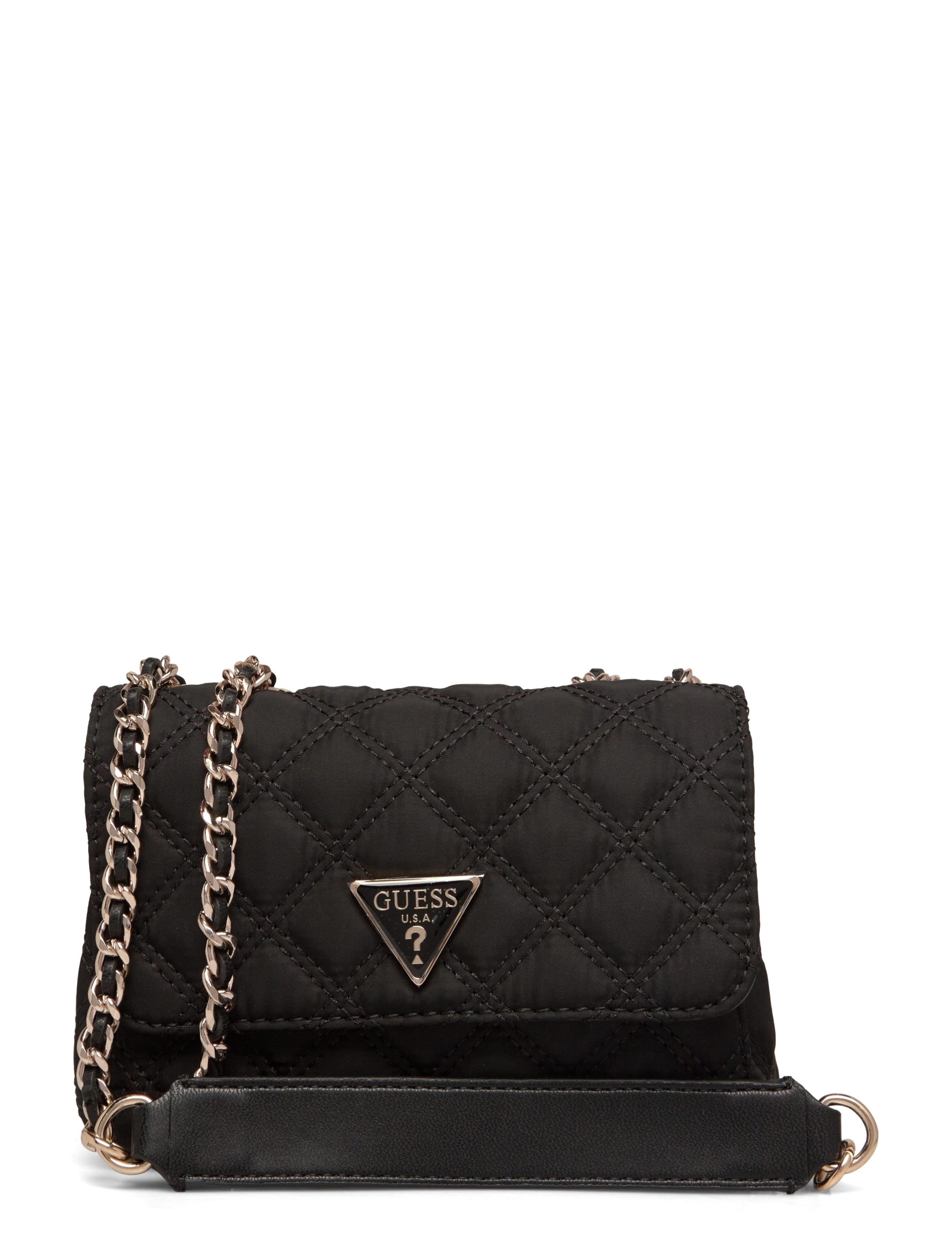 GUESS GIULLY MINI 2 COMP CNVRTBL FLP - Väskor - BLACK / black
