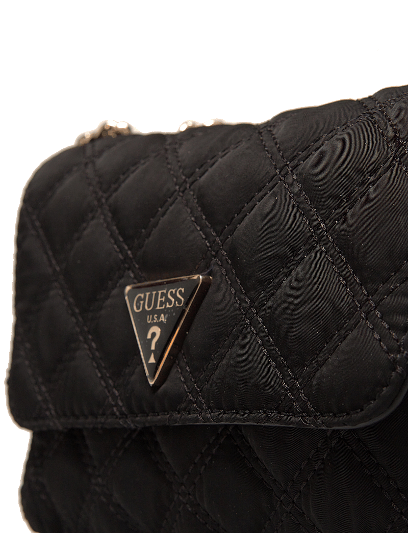 GUESS - GIULLY MINI 2 COMP CNVRTBL FLP - torebki crossbody - black - 3