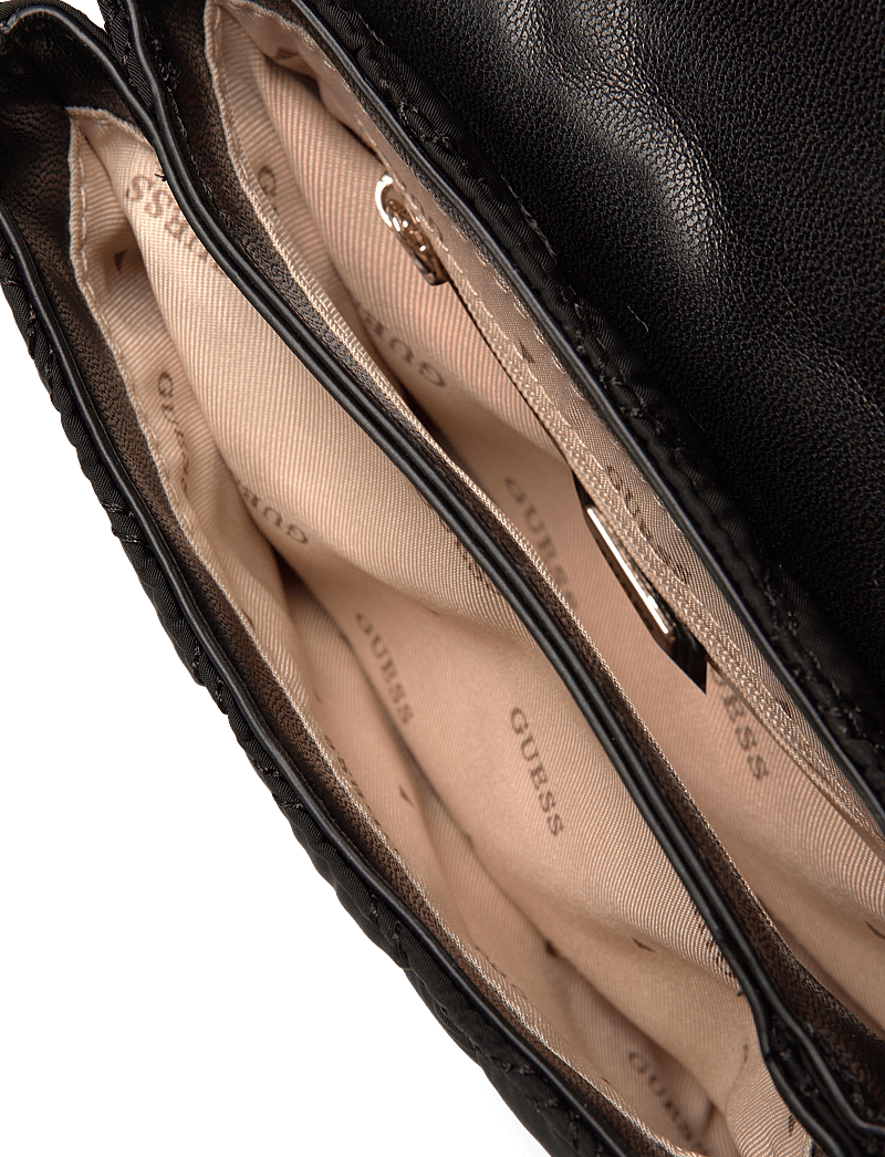 GUESS - GIULLY MINI 2 COMP CNVRTBL FLP - torebki crossbody - black - 4