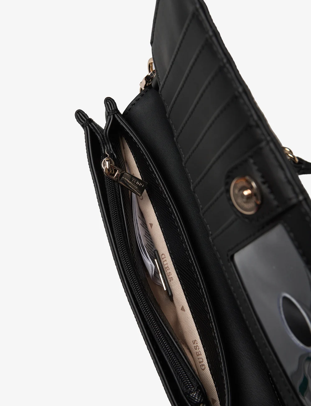 GUESS - NOELLE XBODY FLAP ORGANIZER - crossbody bags - black - 4