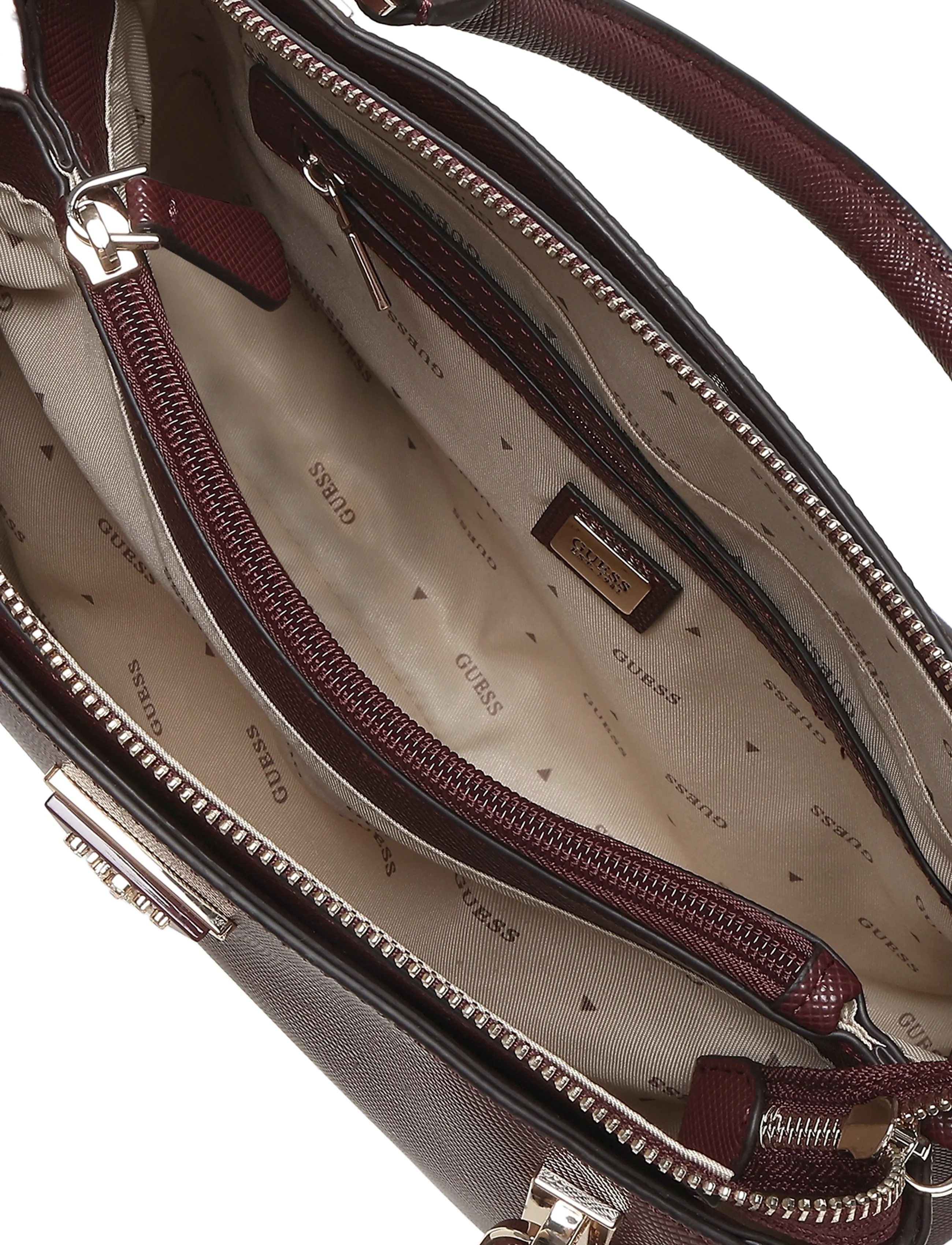 GUESS - NOELLE II LUXURY SATCHEL - alltags-style - burgundy - 3