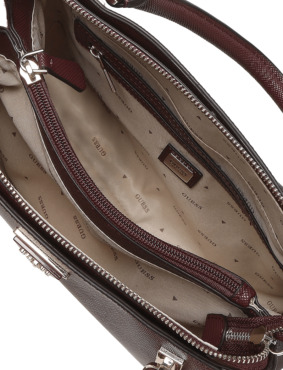 GUESS - NOELLE II LUXURY SATCHEL - alltags-style - burgundy - 3