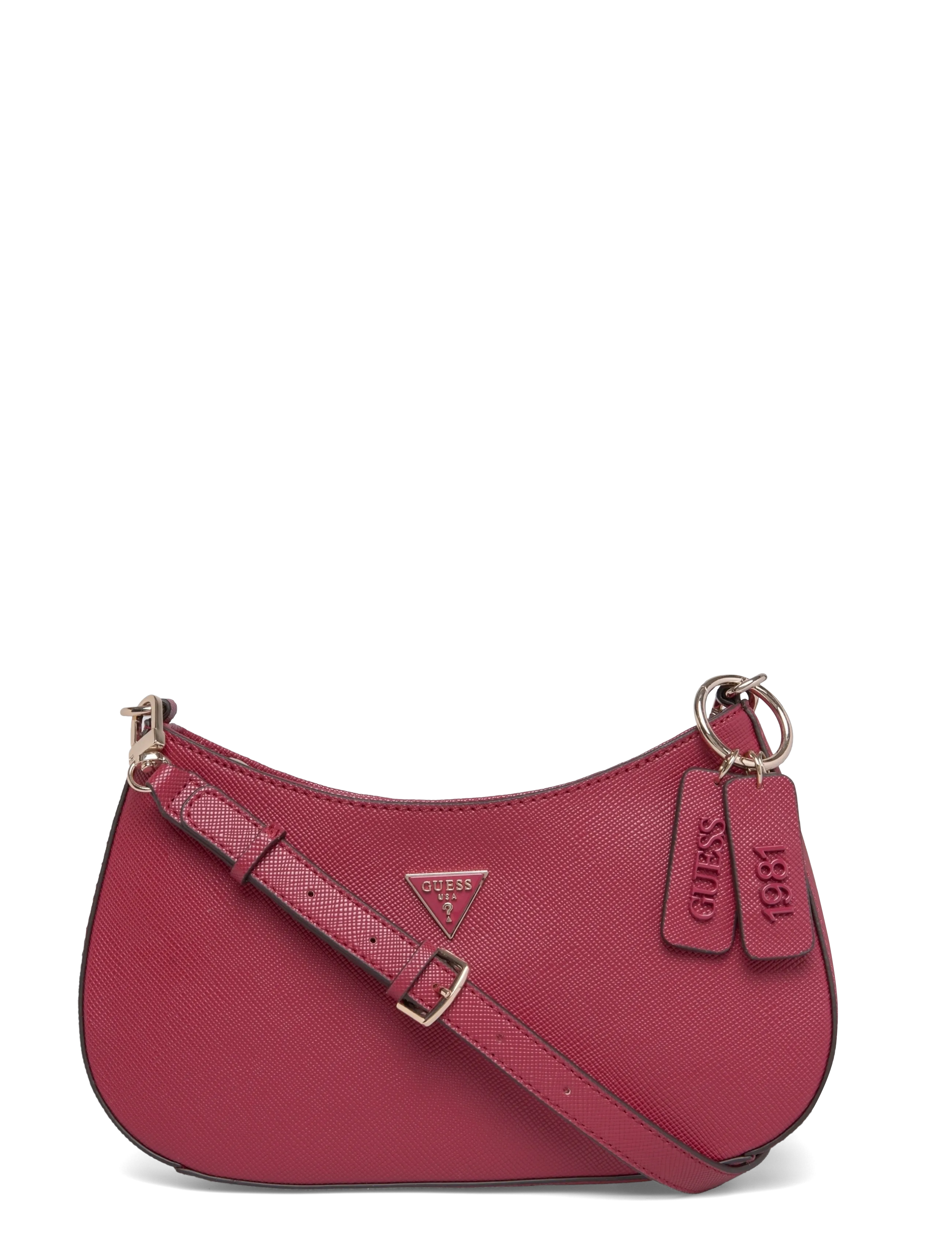 GUESS Noelle Ii Top Zip Shoulder Bag, Kvinder, Skuldertaske Med Lynlås, Rød, Str: ONE SIZE