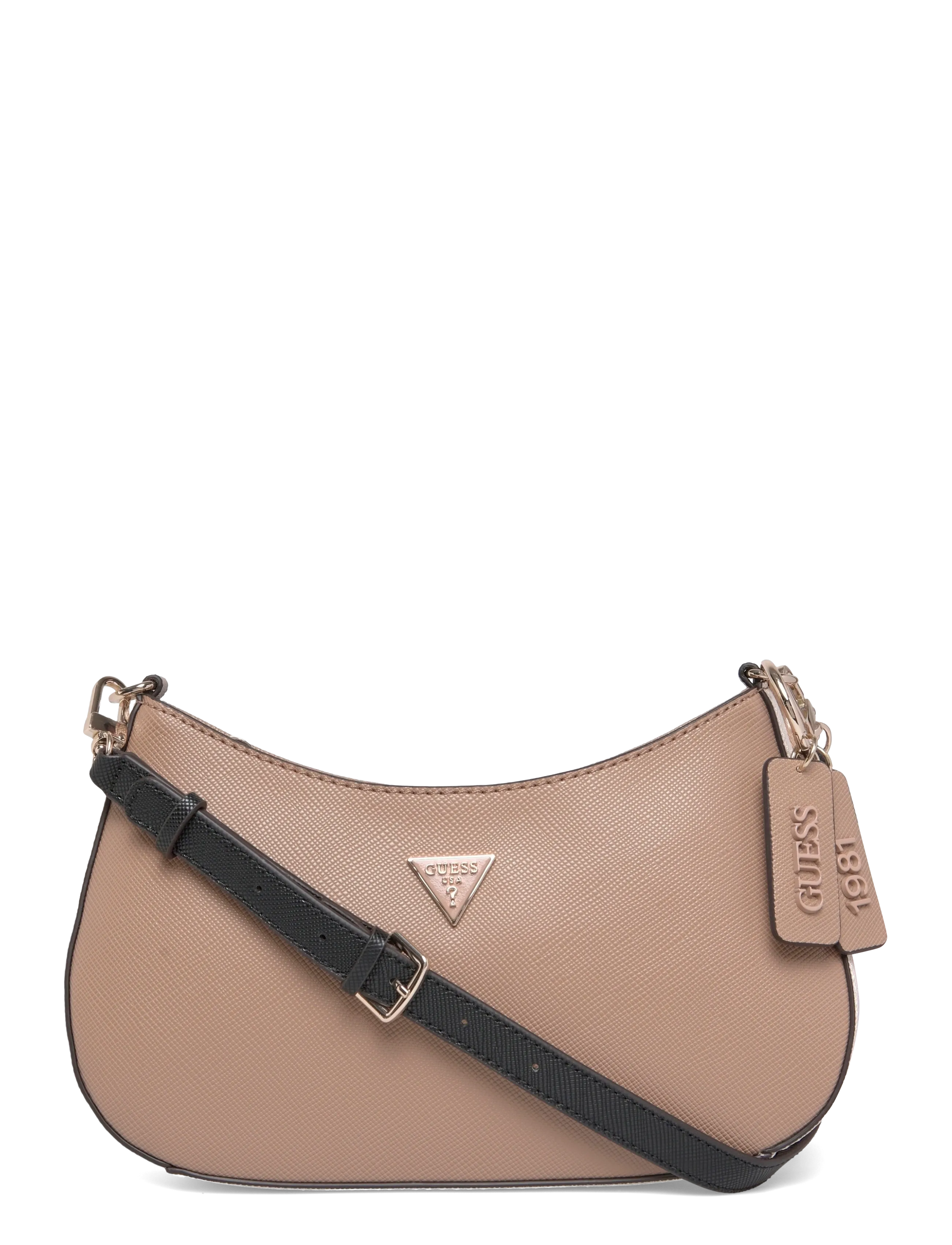 GUESS Noelle Ii Top Zip Shoulder Bag, Kvinder, Skuldertaske Med Lynlås, Beige, Str: ONE SIZE