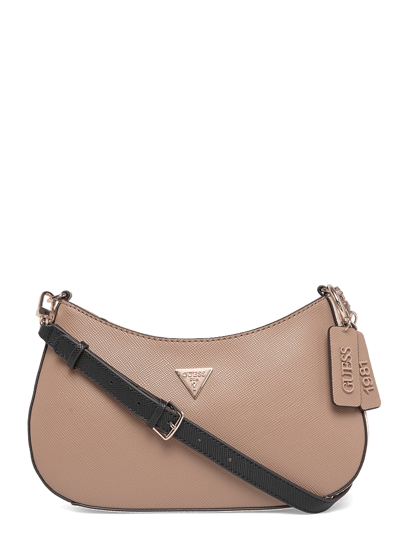 GUESS - NOELLE II TOP ZIP SHOULDER BAG - særlige begivenheder - tan multi - 0