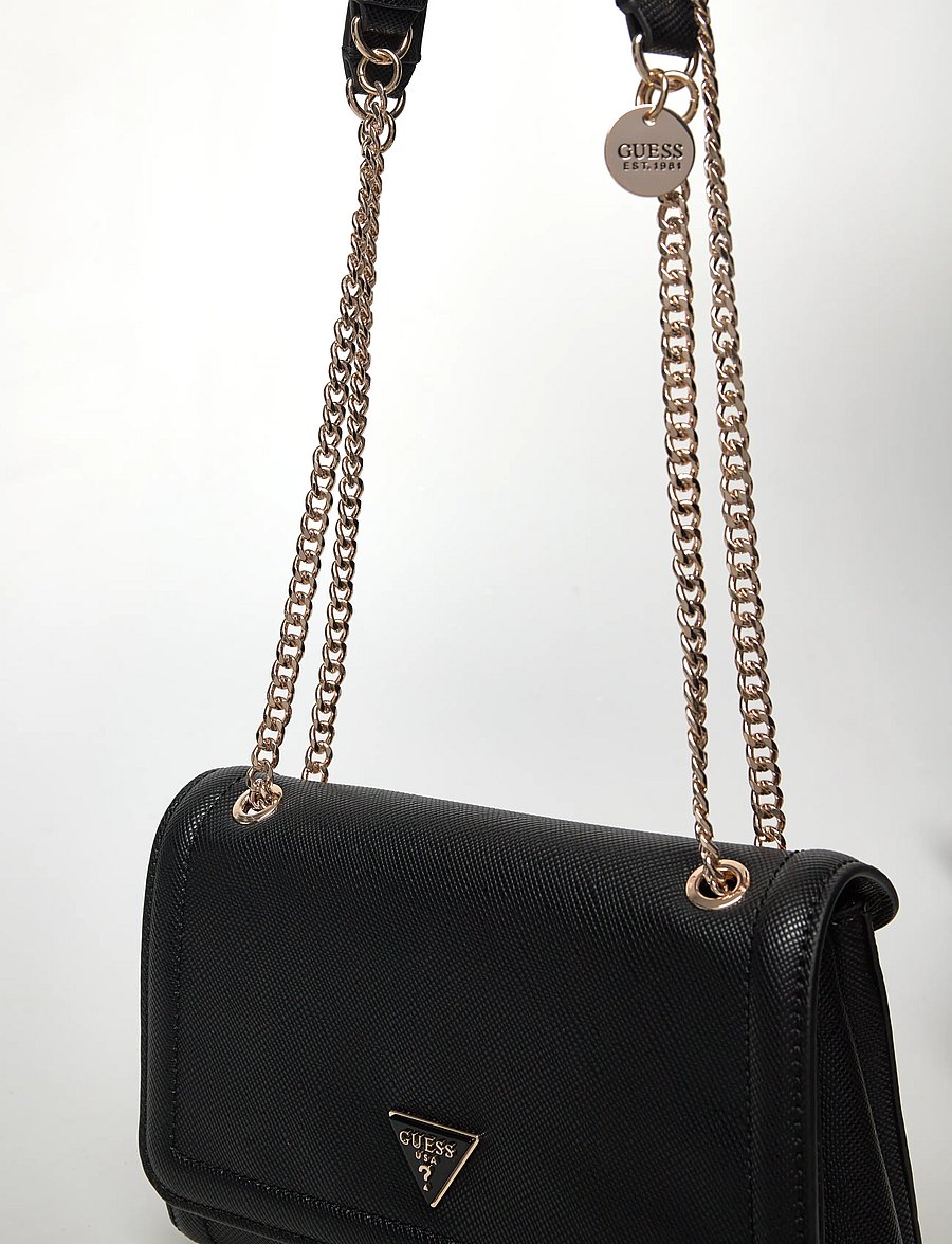 GUESS - NOELLE II CONV XBODY FLAP - crossbody bags - black - 3