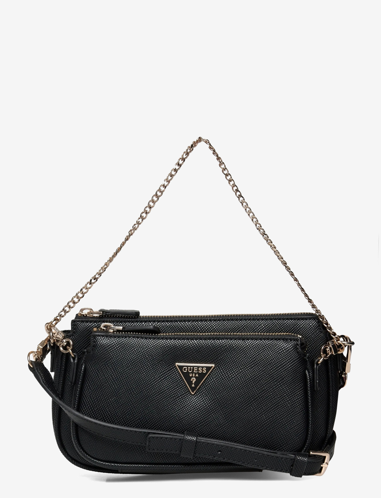 GUESS - NOELLE II DBL POUCH CROSSBODY - aksessuaarid - black - 0
