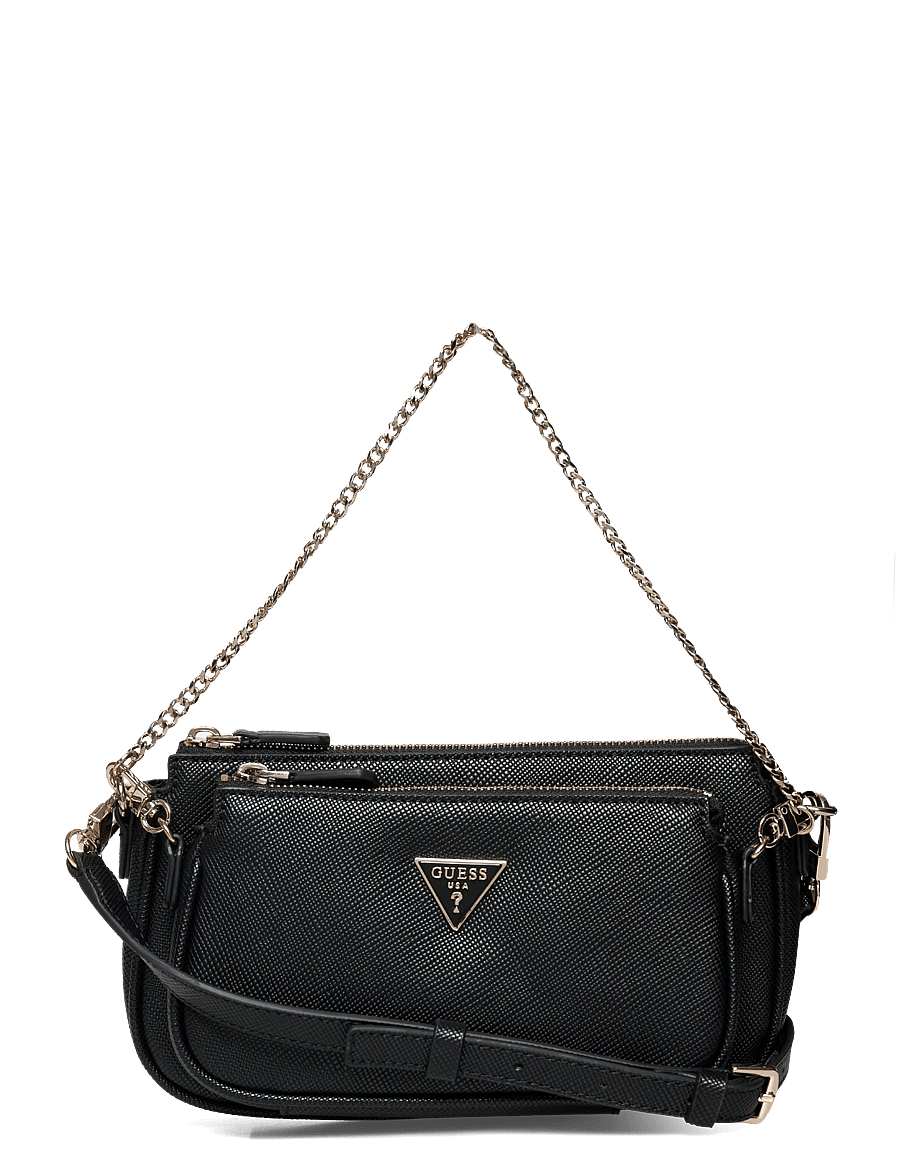 GUESS - NOELLE II DBL POUCH CROSSBODY - hverdags stil - black - 0