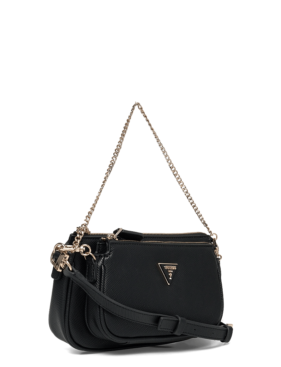 GUESS - NOELLE II DBL POUCH CROSSBODY - hverdags stil - black - 2