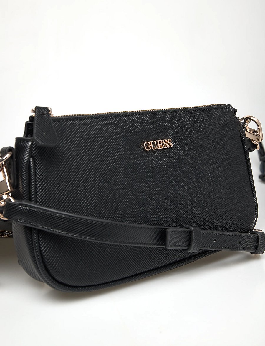 GUESS - NOELLE II DBL POUCH CROSSBODY - hverdags stil - black - 3
