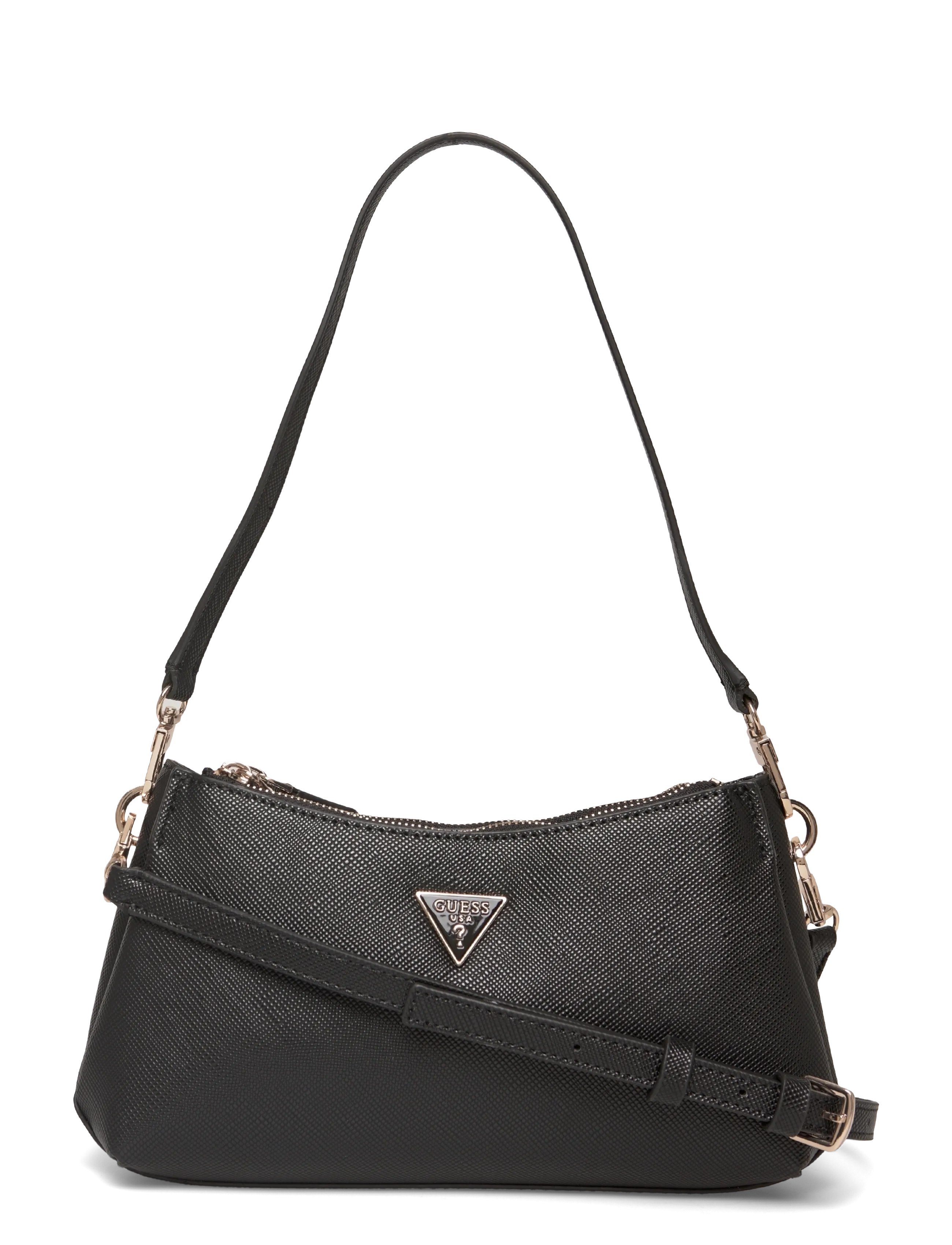 GUESS Noelle Ii 3 Comp Shldr Xbody, Kvinder, Crossbody Skuldertaske, Sort, Str: ONE SIZE
