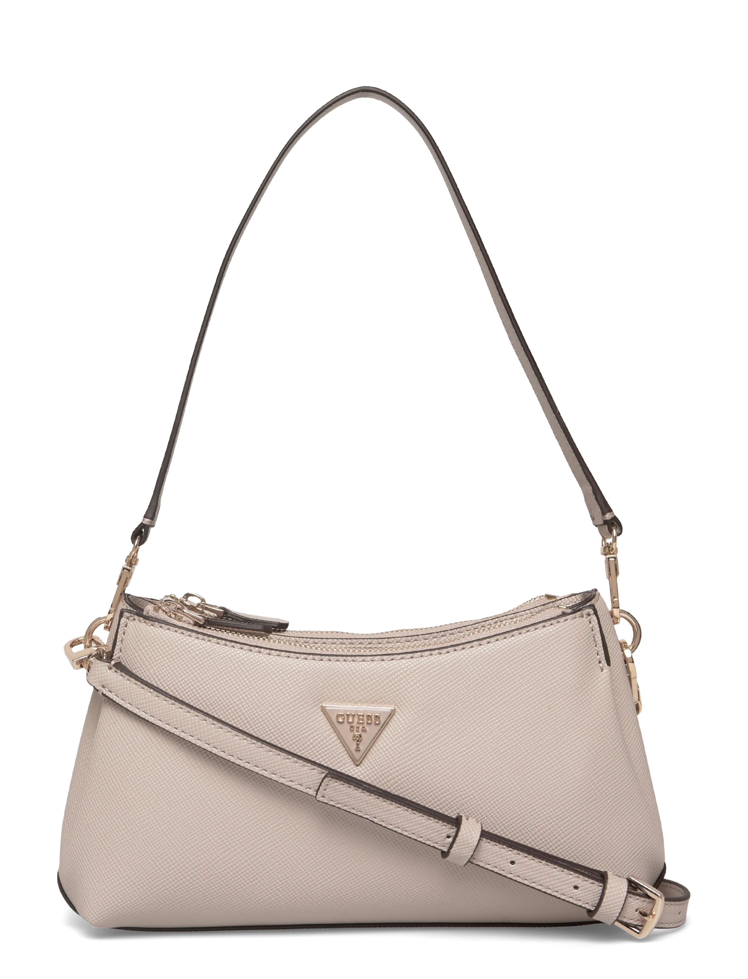 GUESS NOELLE II 3 COMP SHLDR XBODY - Taschen - TAUPE / cream