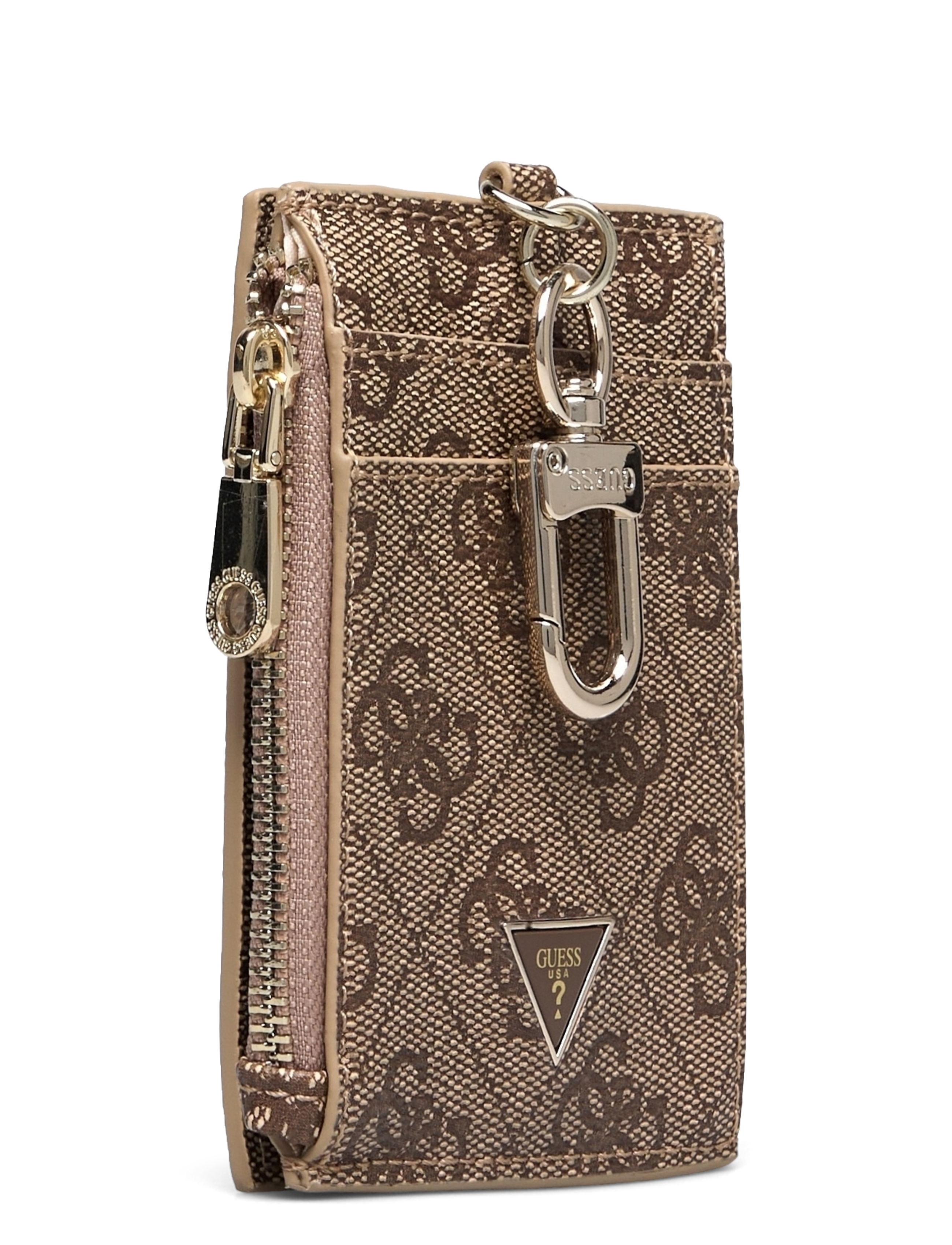 GUESS - ZAMIRA CARD HOLDER - latte logo - 2