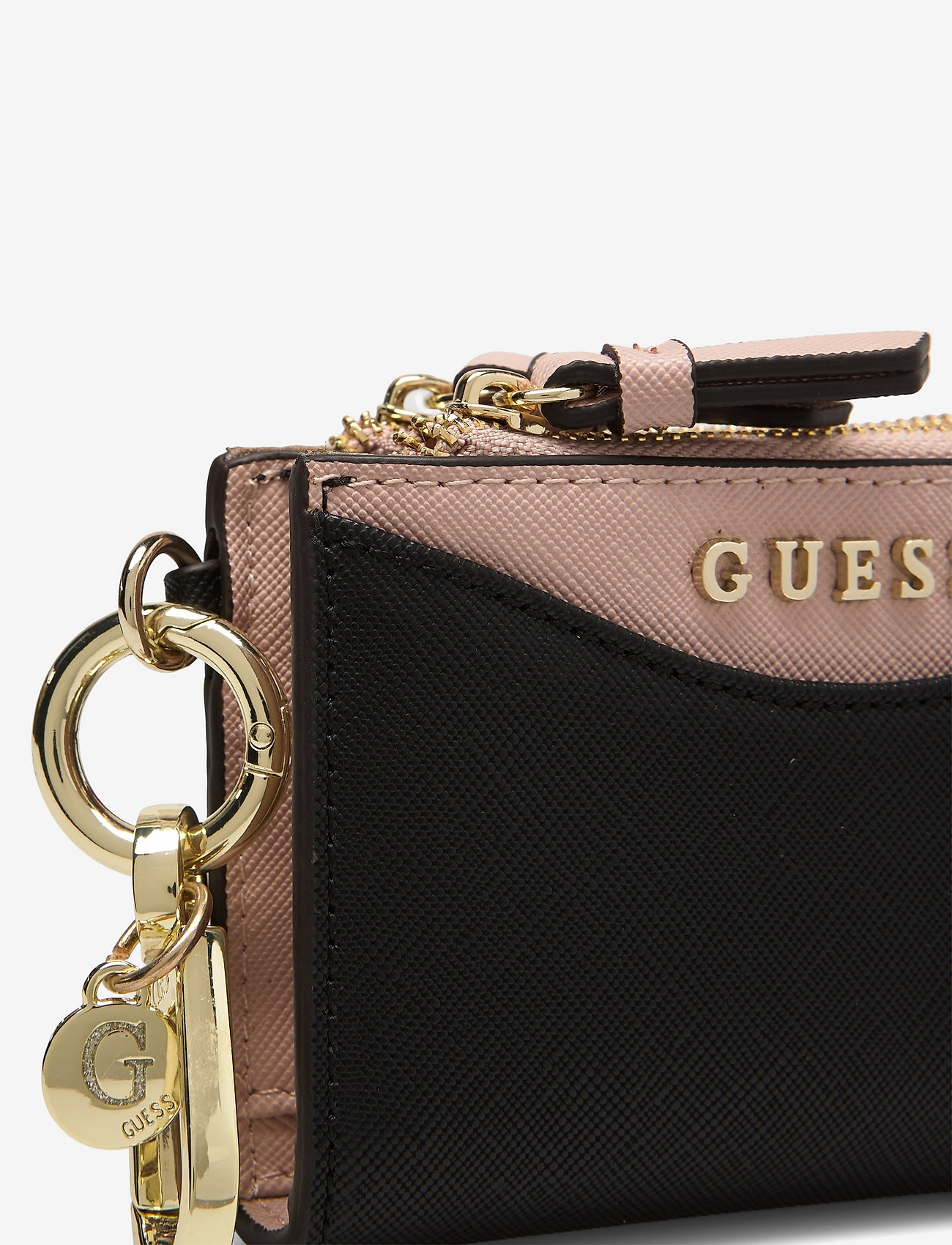 GUESS - CARD CASE TOP ZIP KEYCHAIN - black - 3