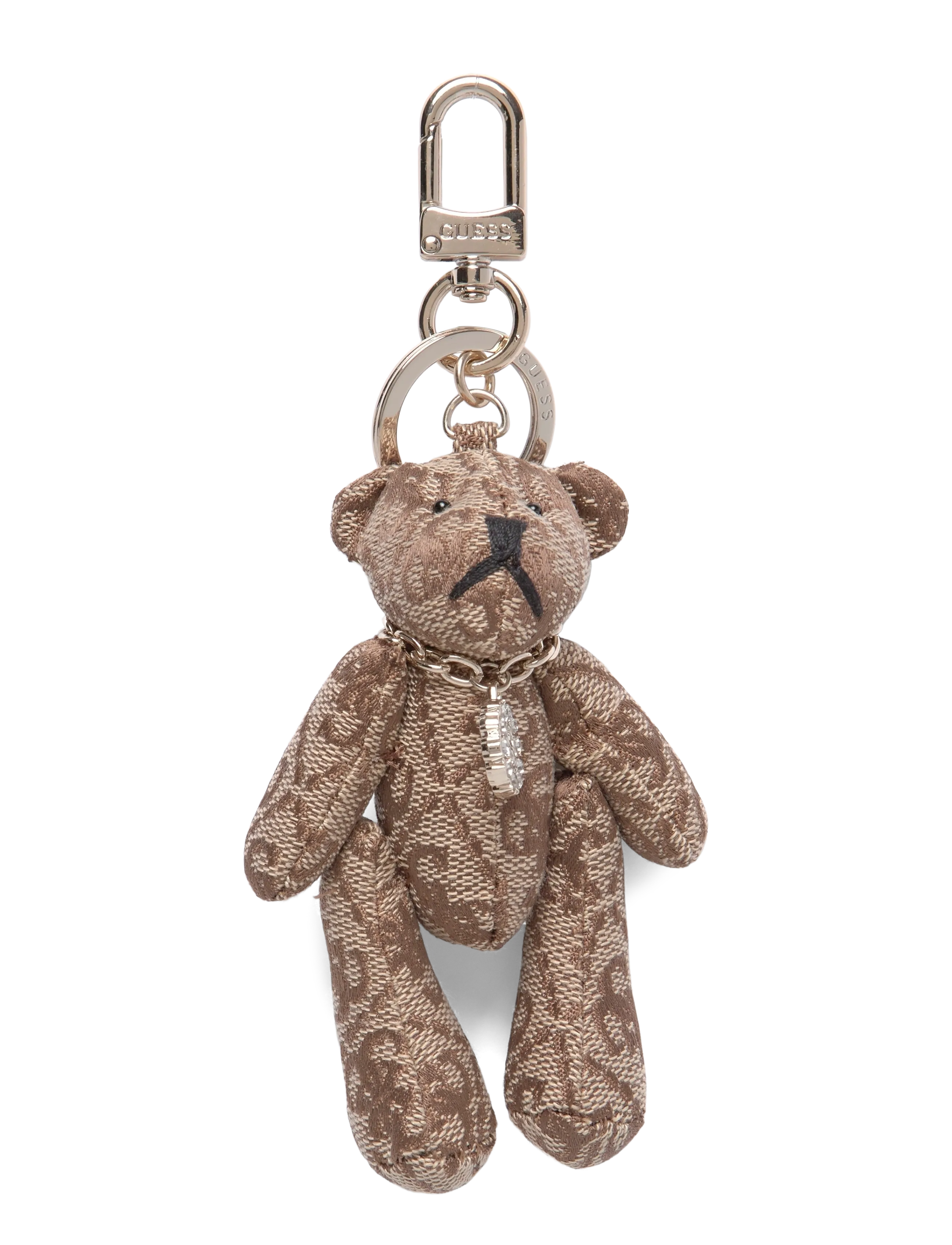 GUESS KEYRING - Tasker - LATTE LOGO / brown