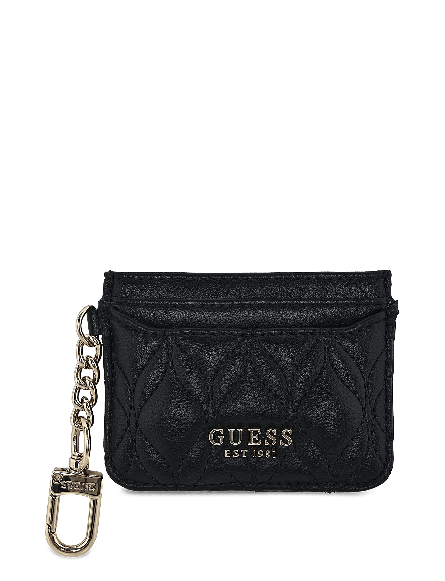GUESS - MAXINE QUILTED CARD CASE - card holders - black - 0