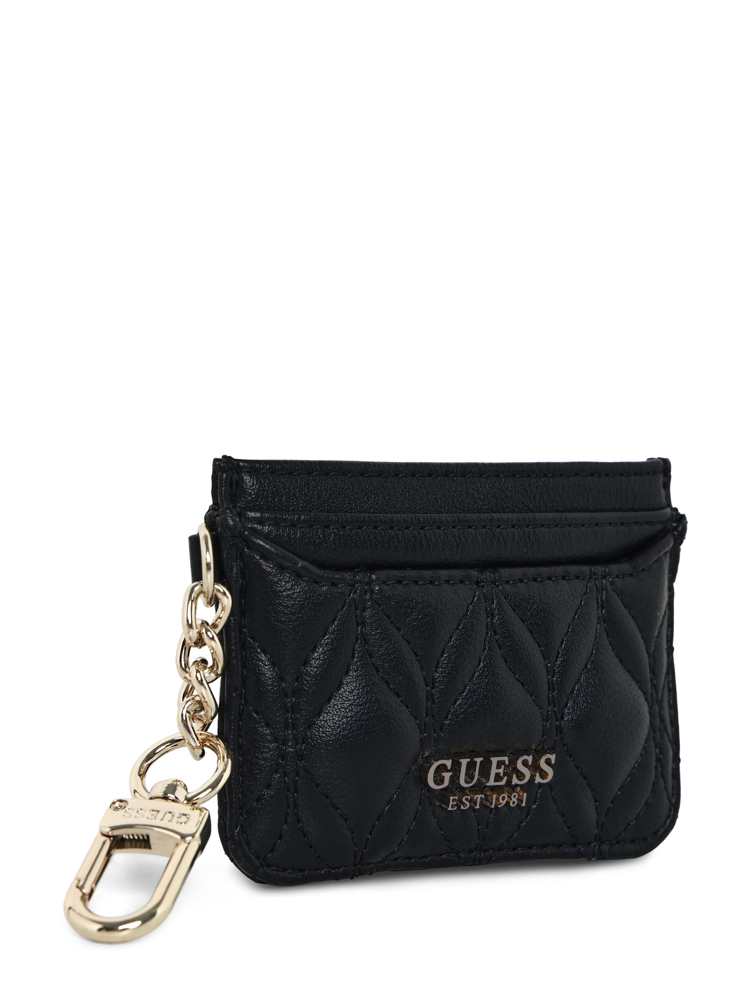 GUESS - MAXINE QUILTED CARD CASE - card holders - black - 2
