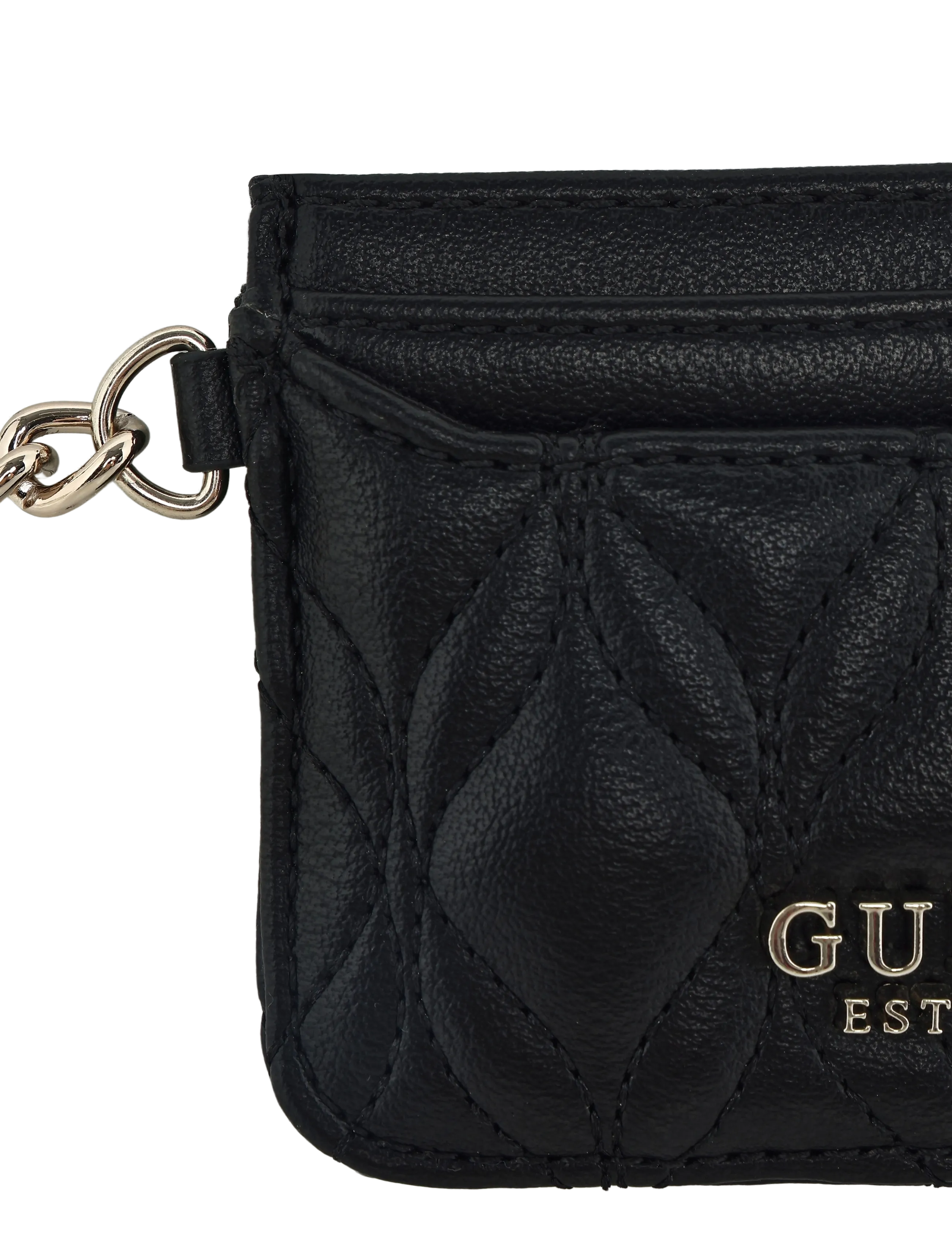 GUESS - MAXINE QUILTED CARD CASE - card holders - black - 3