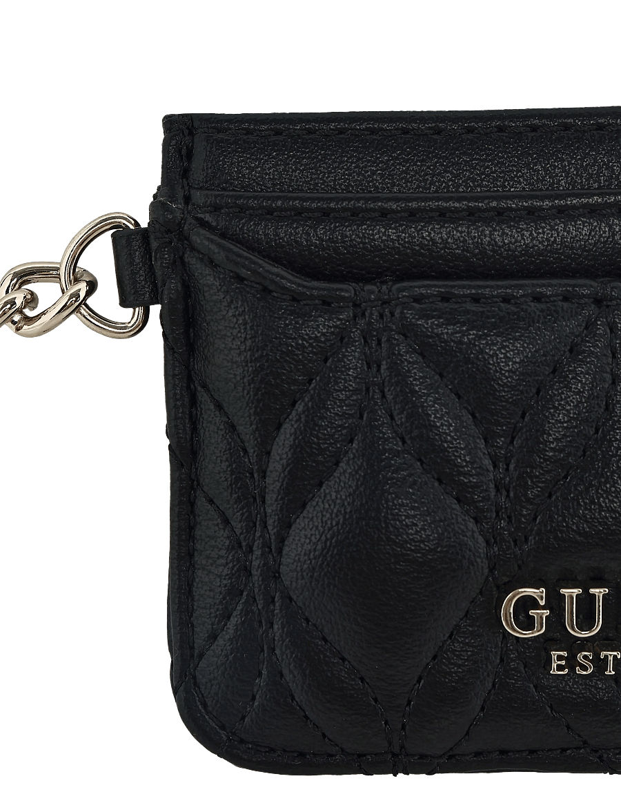 GUESS - MAXINE QUILTED CARD CASE - card holders - black - 3