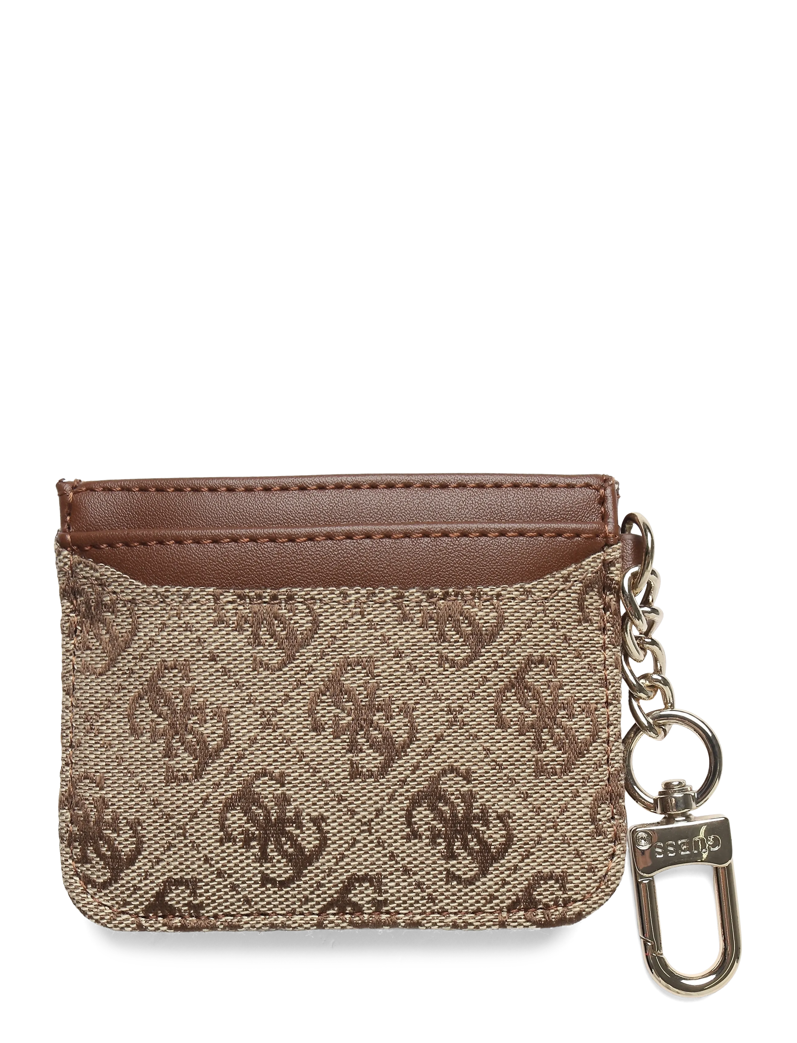GUESS - SAMANTHA CARD CASE - latte logo/brown - 1