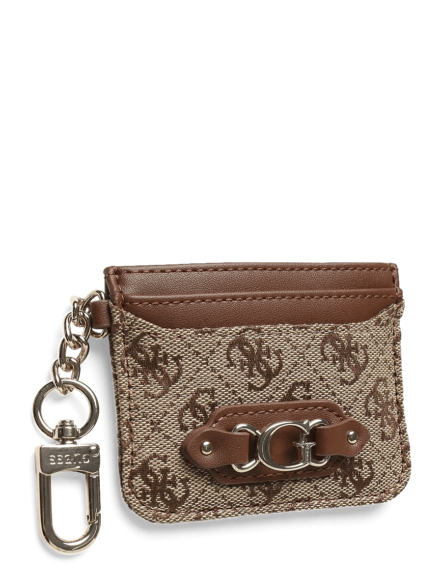 GUESS - SAMANTHA CARD CASE - latte logo/brown - 2