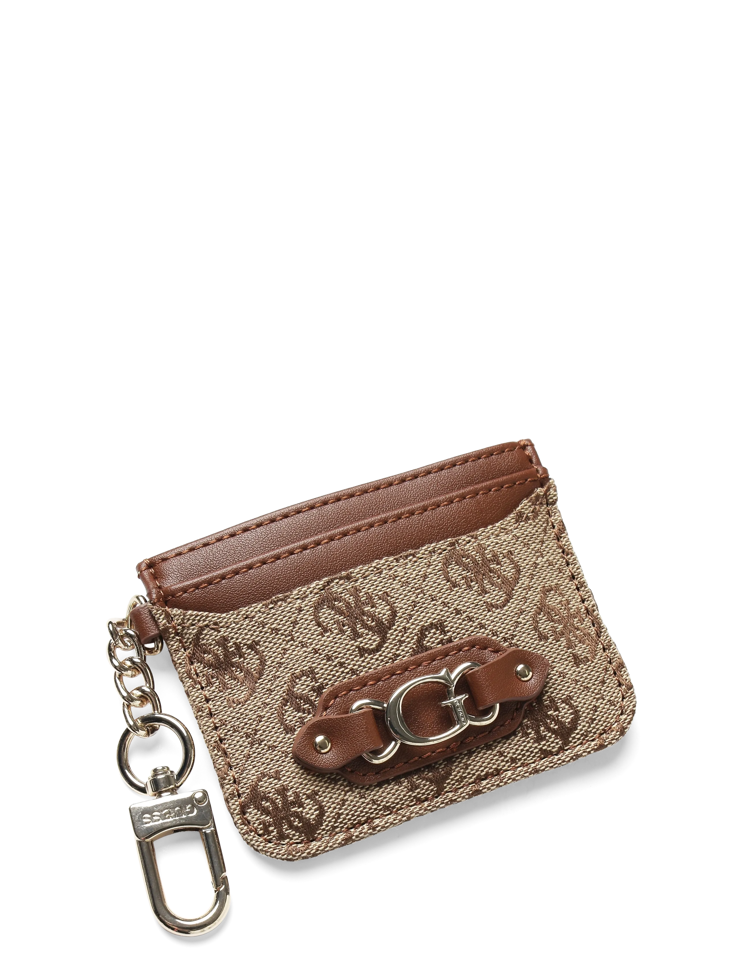 GUESS - SAMANTHA CARD CASE - latte logo/brown - 3