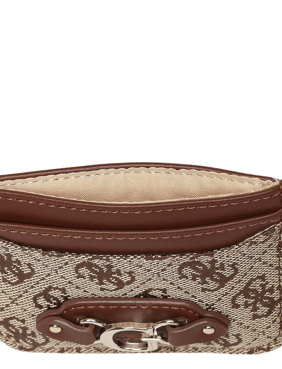 GUESS - SAMANTHA CARD CASE - latte logo/brown - 4