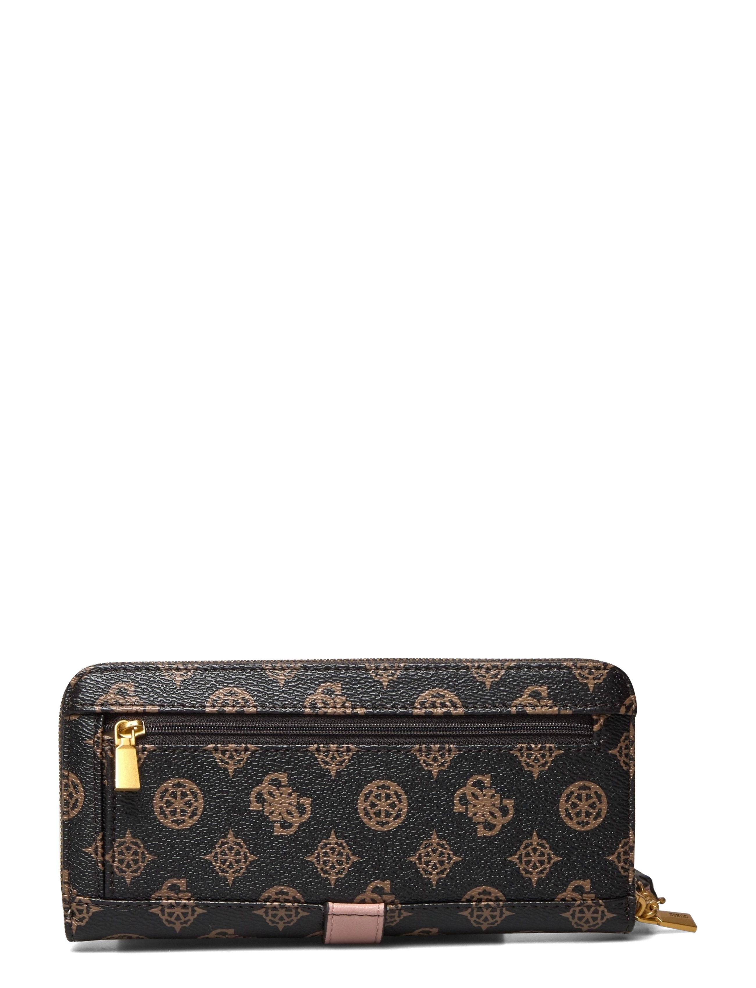 GUESS - BRIANA SLG LARGE ZIP AROUND - mocha logo - 1