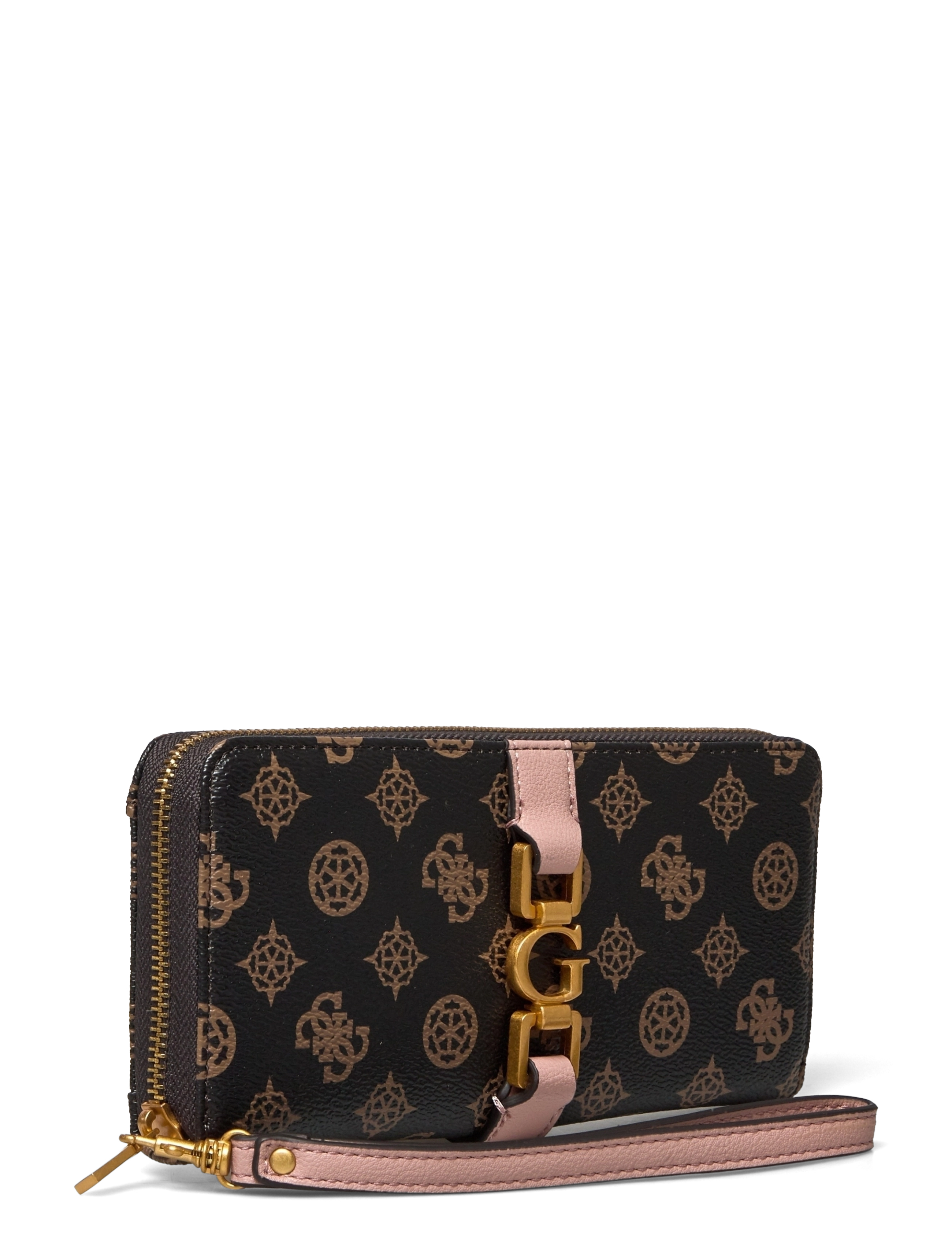 GUESS - BRIANA SLG LARGE ZIP AROUND - mocha logo - 2