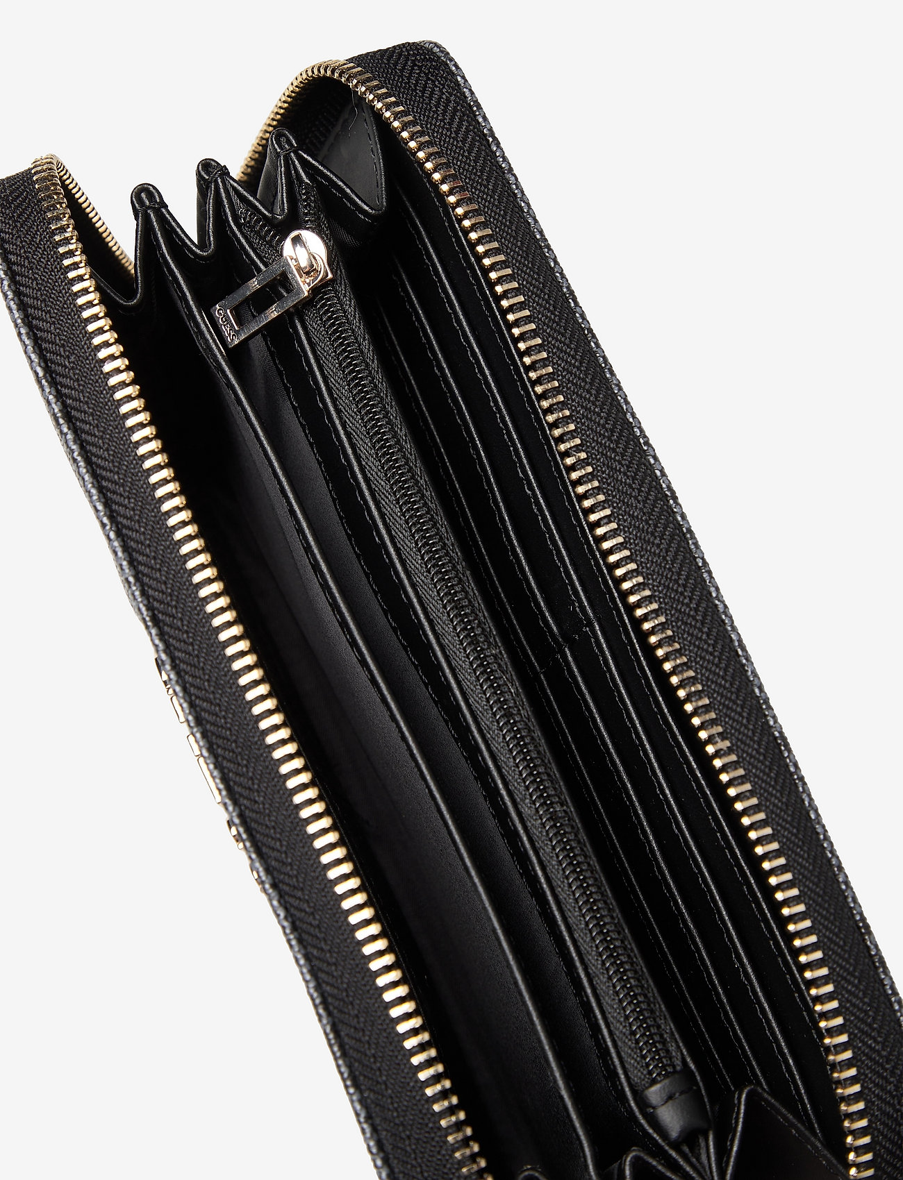GUESS - ALBY SLG LARGE ZIP AROUND - coal - 3