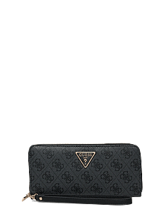 GUESS LAUREL II SLG LARGE ZIP AROUND - Kinginõuanded - COAL LOGO / black