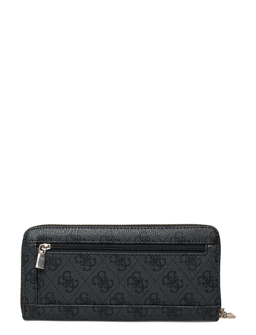 GUESS - LAUREL II SLG LARGE ZIP AROUND - portemonnees - coal logo - 1