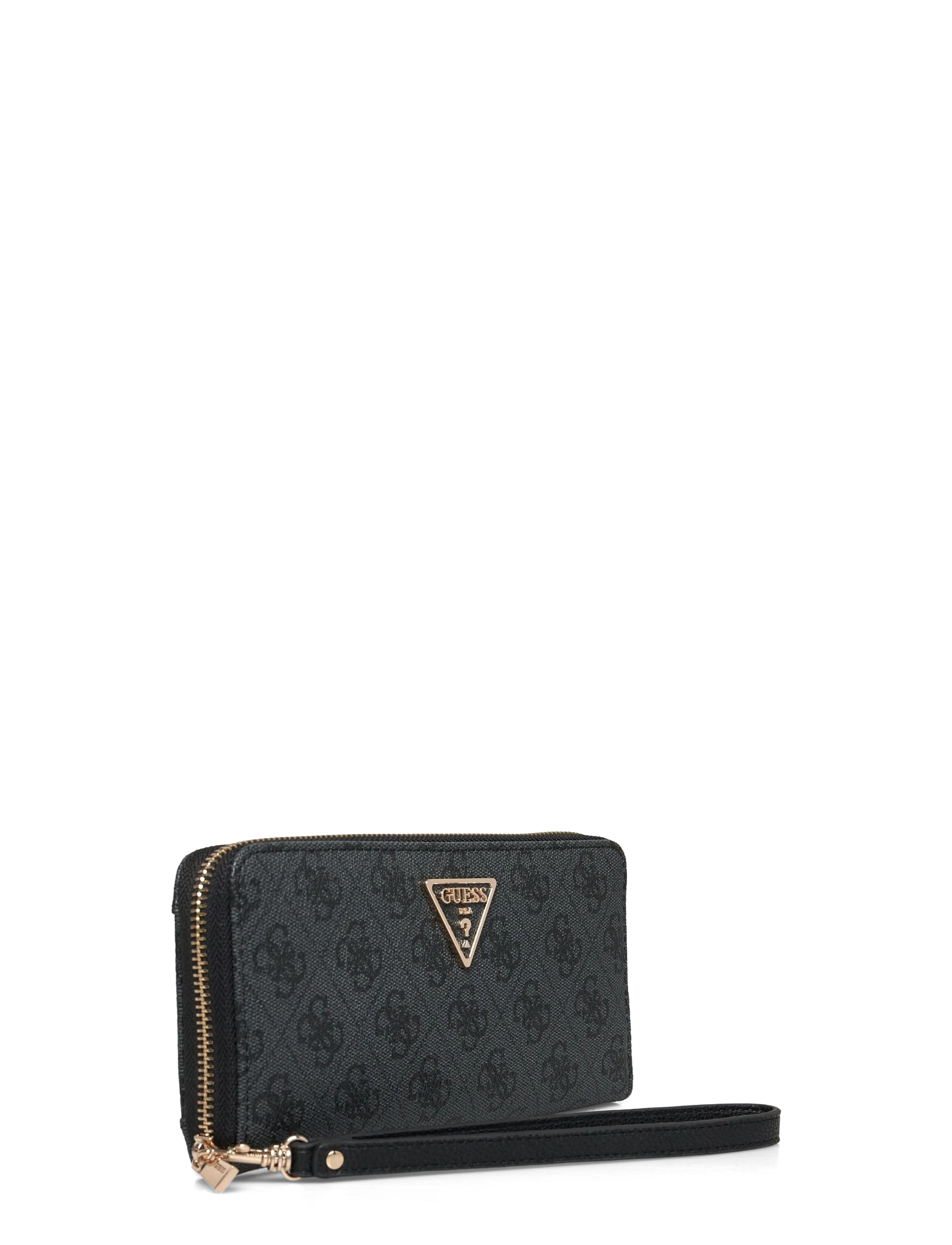 GUESS - LAUREL II SLG LARGE ZIP AROUND - coal logo - 2