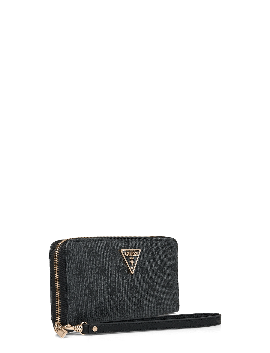GUESS - LAUREL II SLG LARGE ZIP AROUND - portemonnees - coal logo - 2