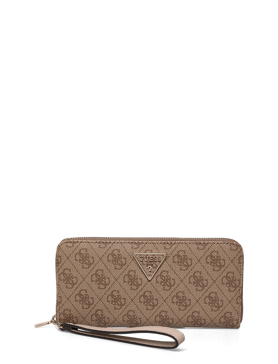 GUESS - LAUREL II SLG LARGE ZIP AROUND - rahakotid - latte logo - 0