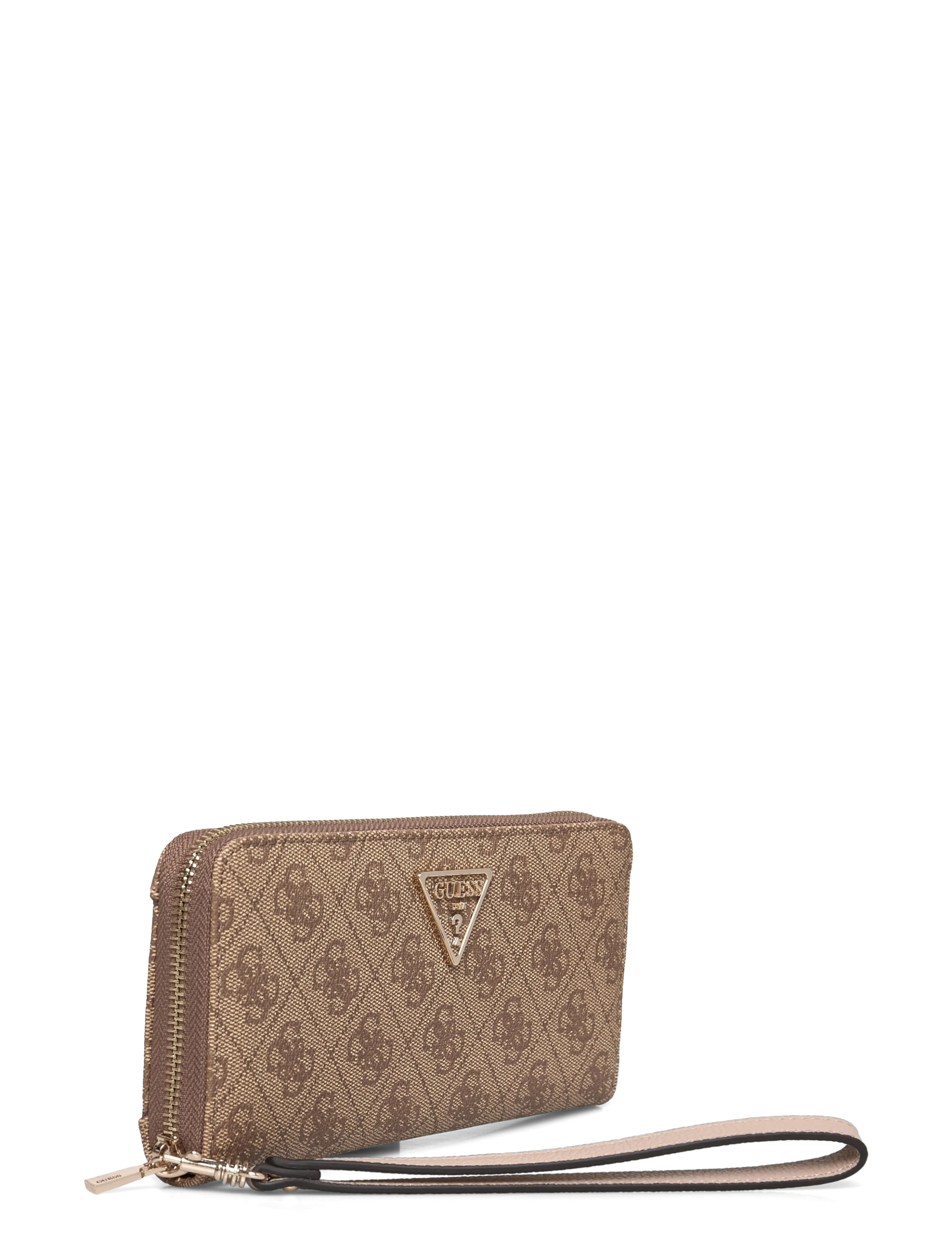 GUESS - LAUREL II SLG LARGE ZIP AROUND - punge - latte logo - 2
