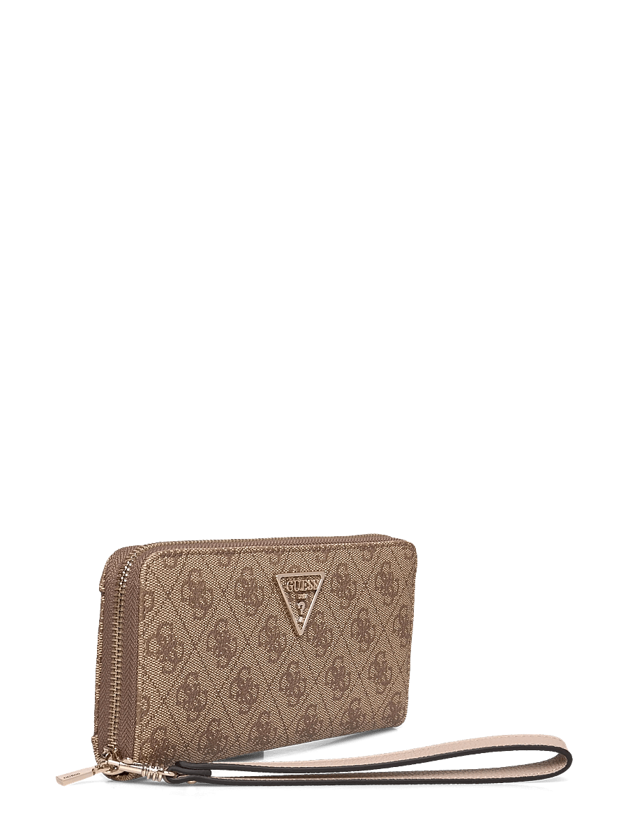 GUESS - LAUREL II SLG LARGE ZIP AROUND - rahakotid - latte logo - 2