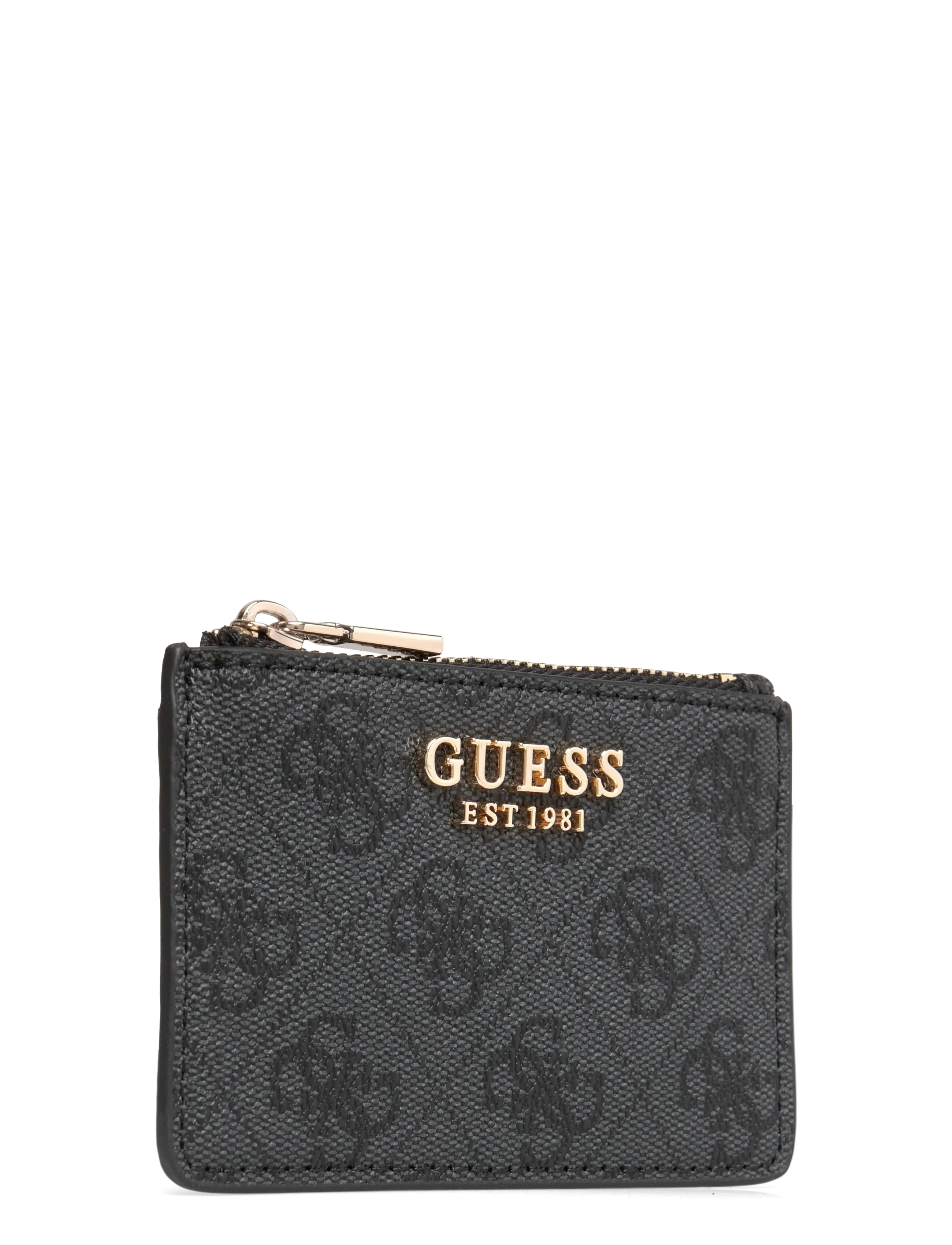 GUESS - LAUREL II SLG CREDIT CARD CASE - kortholdere - coal logo - 2