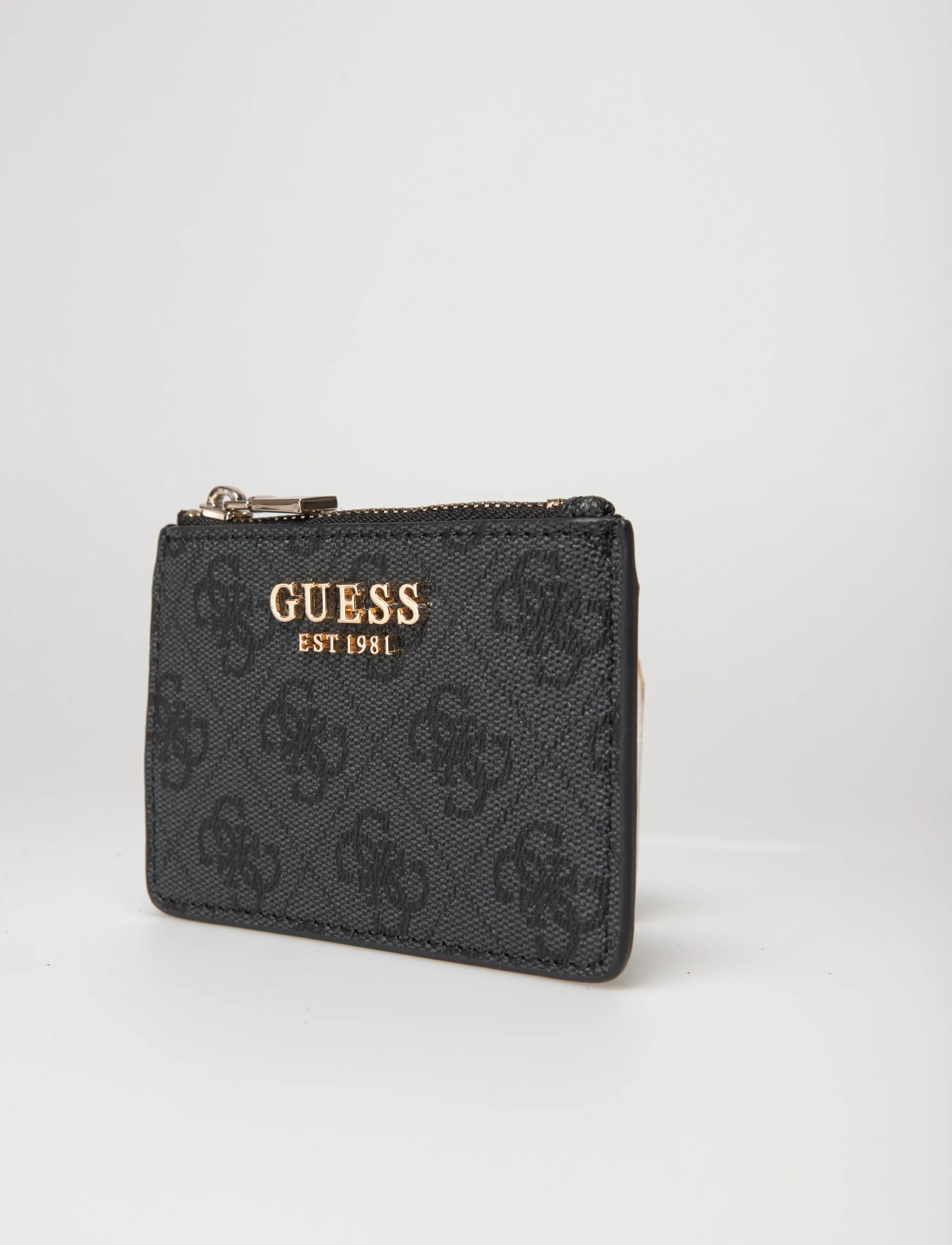 GUESS - LAUREL II SLG CREDIT CARD CASE - kortholdere - coal logo - 3