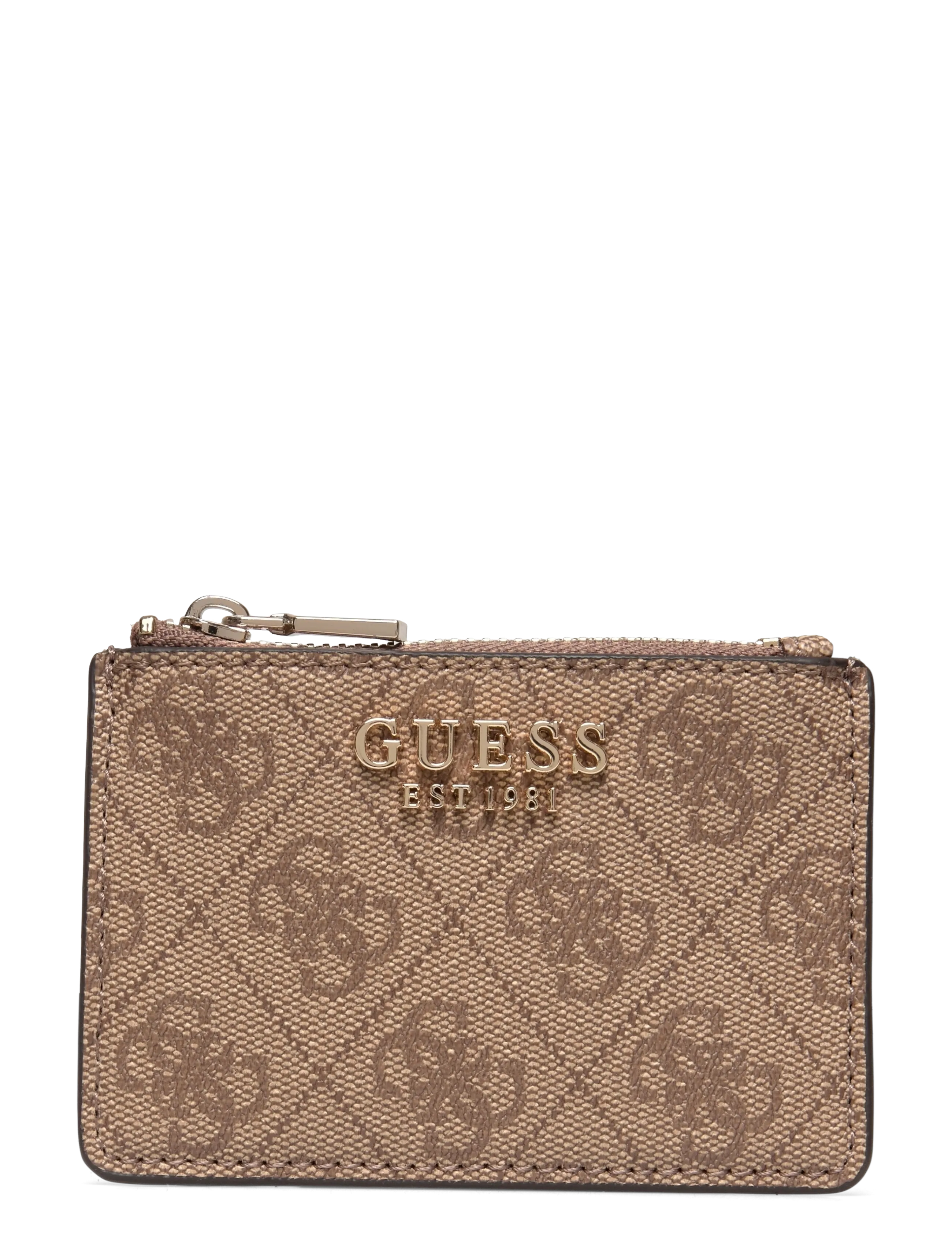 GUESS Laurel Ii Slg Credit Card Case, One Size, Holders & Wallets, Beige - Holder, Frauen