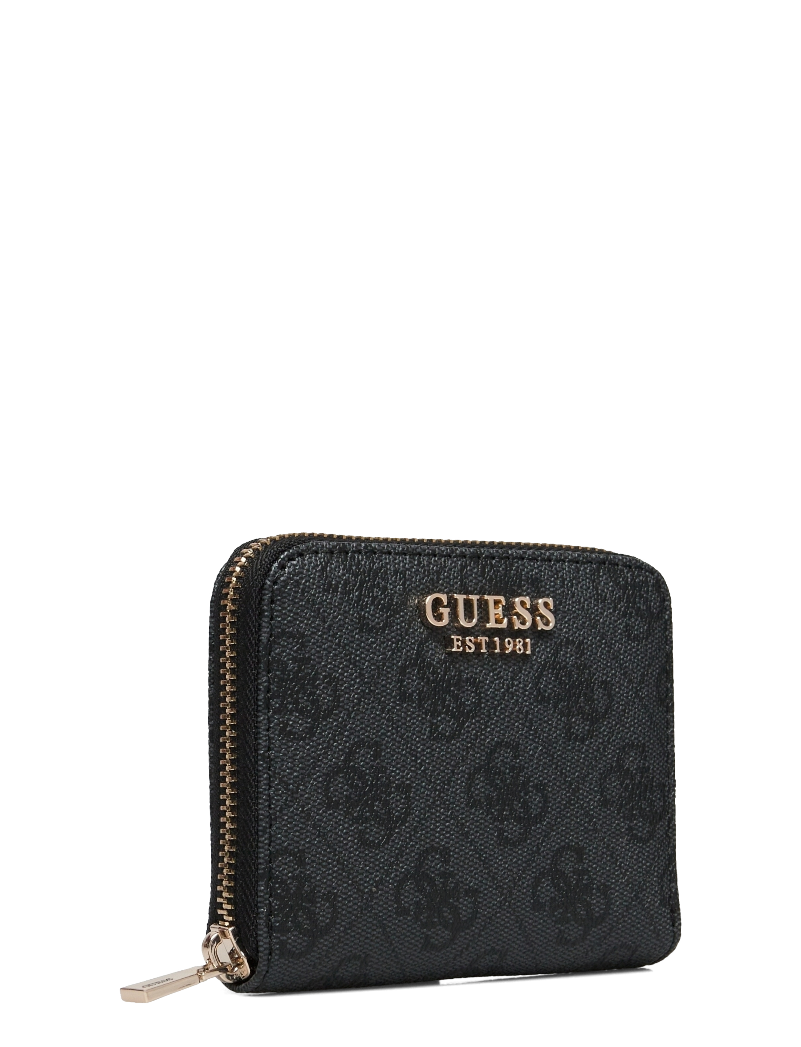 GUESS - LAUREL SLG SMALL ZIP AROUND - coal logo - 2