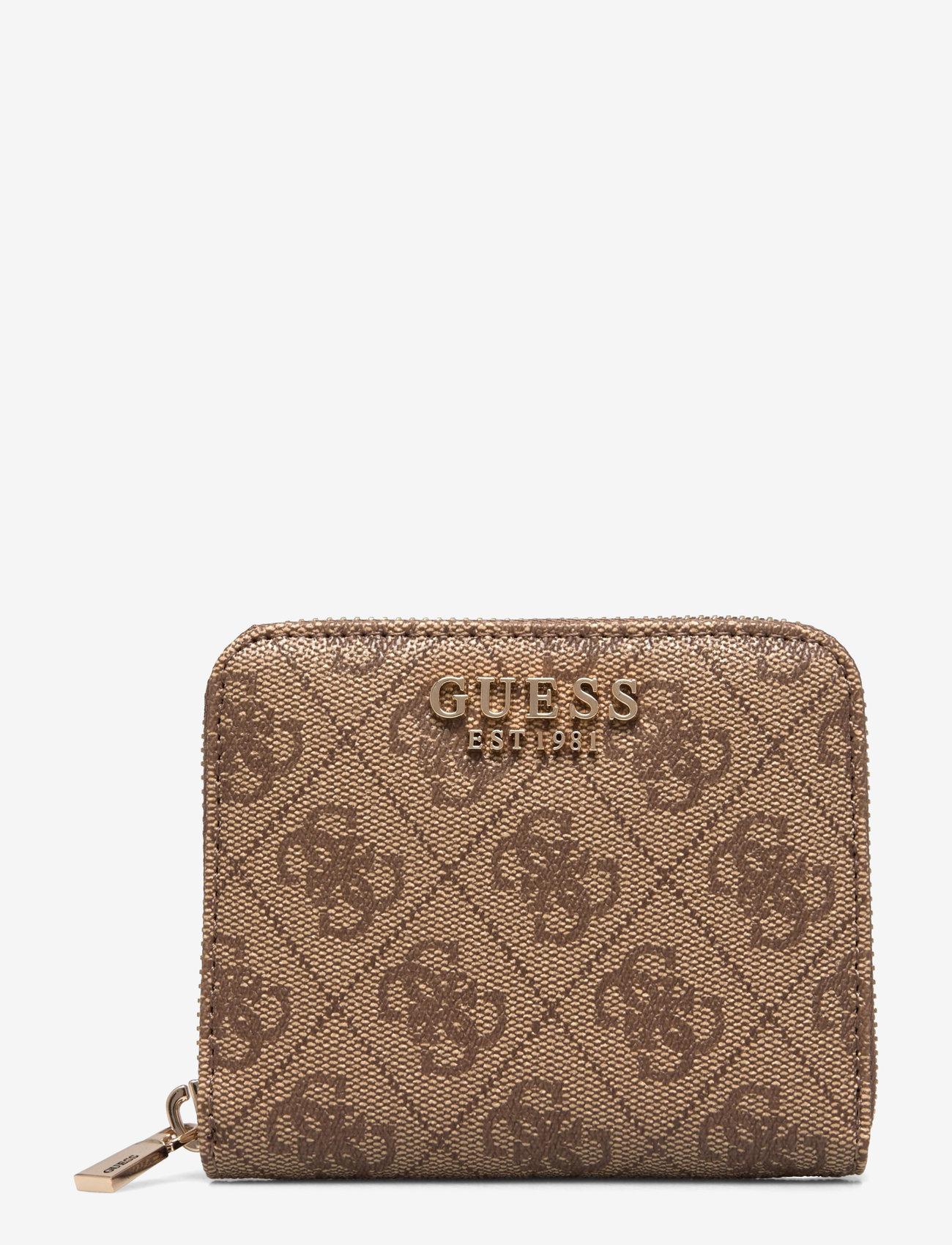 GUESS - LAUREL SLG SMALL ZIP AROUND - latte logo - 0