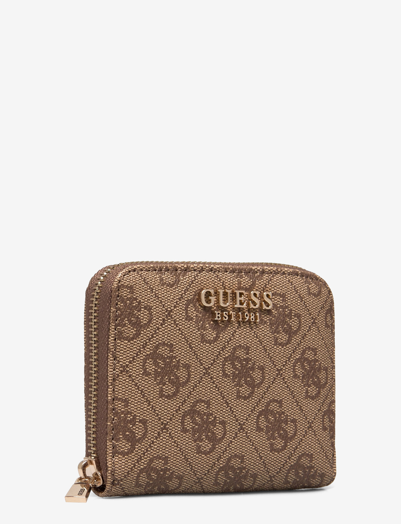 GUESS - LAUREL SLG SMALL ZIP AROUND - latte logo - 2