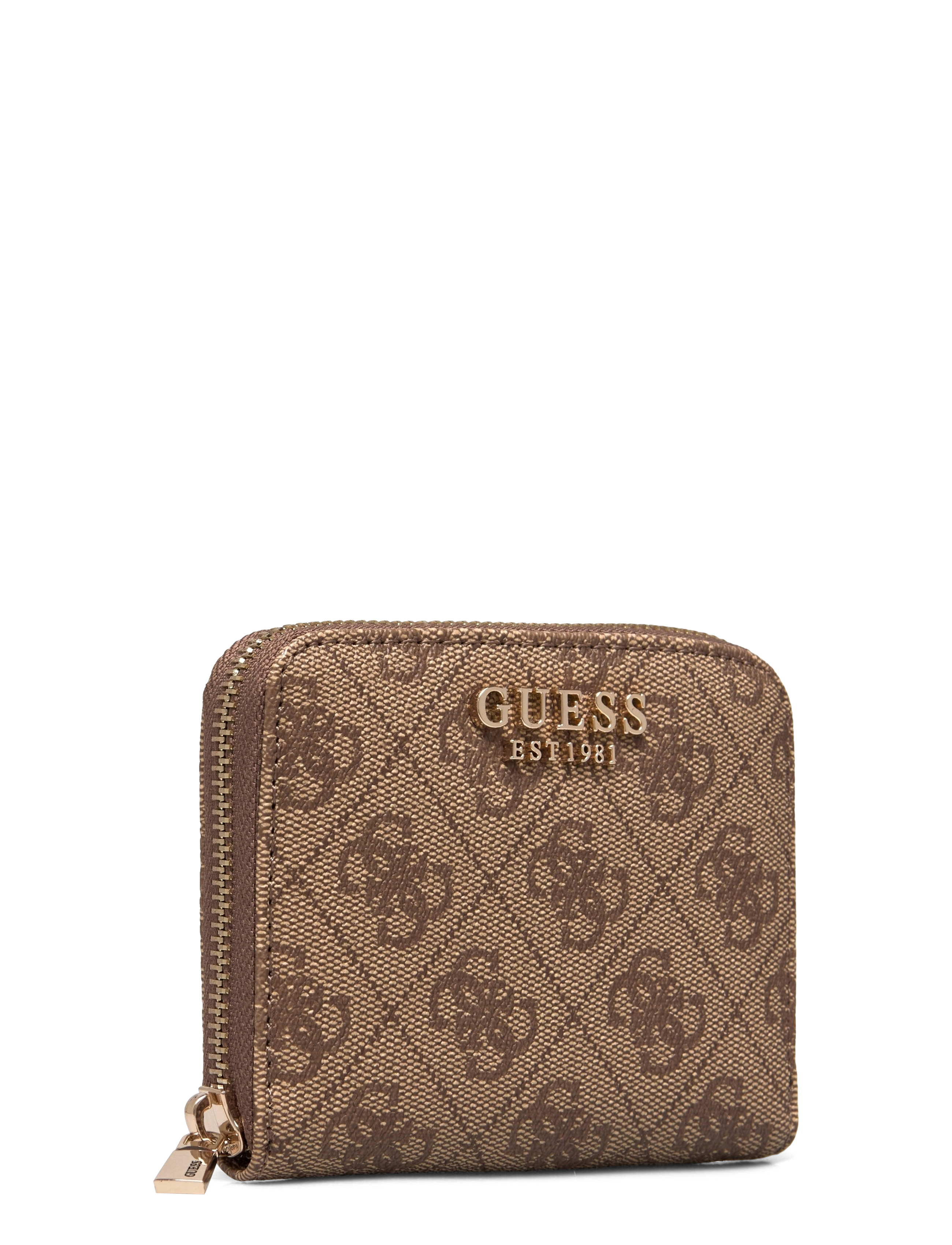GUESS - LAUREL SLG SMALL ZIP AROUND - latte logo - 2