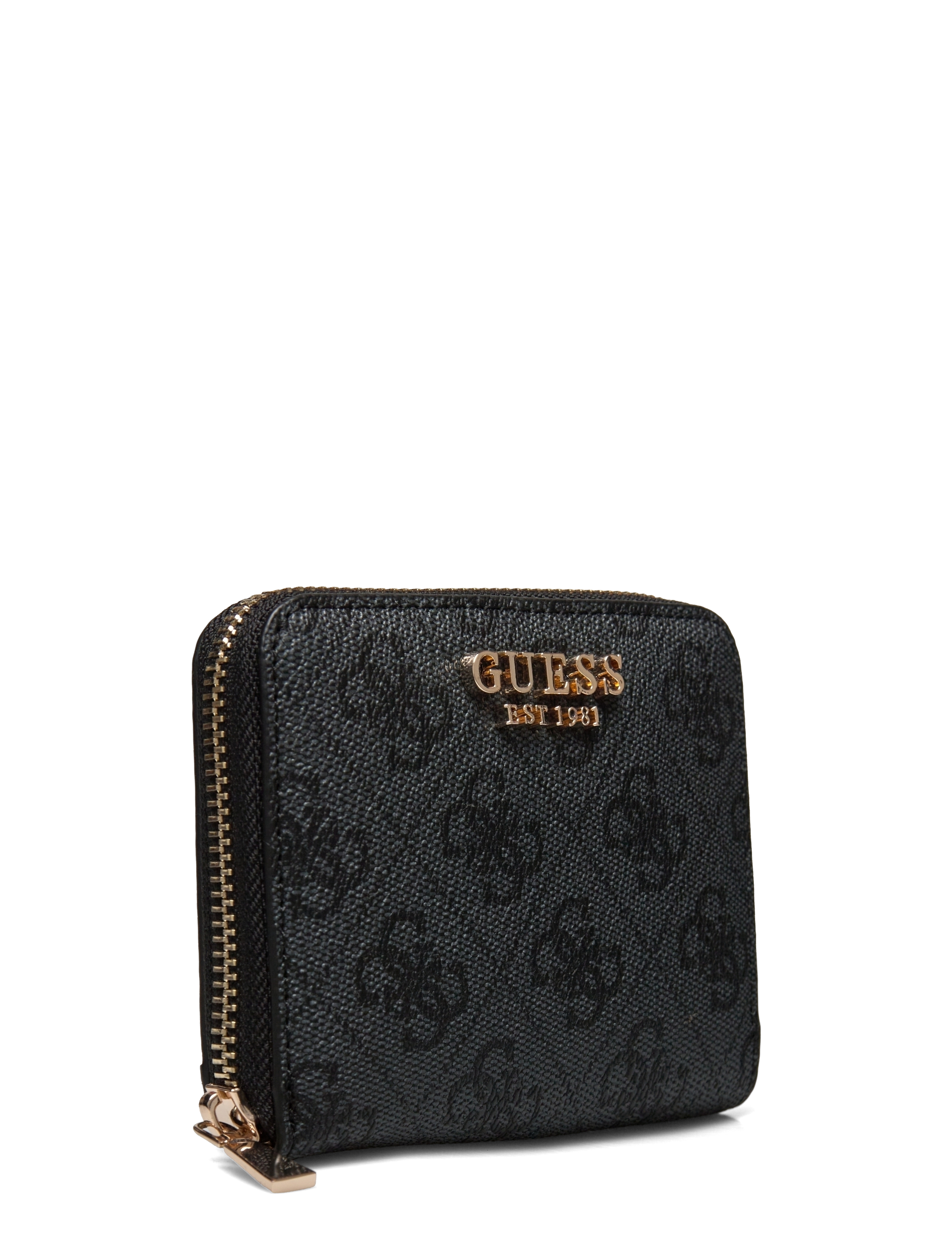 GUESS - LAUREL SLG SMALL ZIP AROUND - coal logo - 2