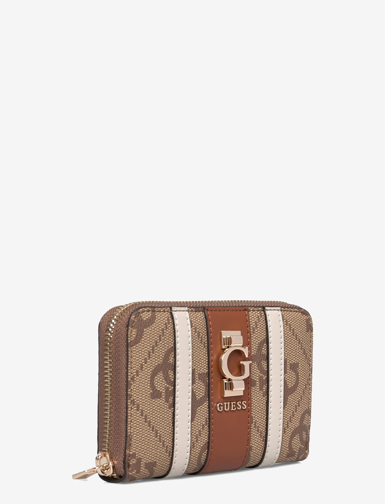 GUESS - ERENIA SLG MEDIUM ZIP AROUND - naised - latte logo - 2