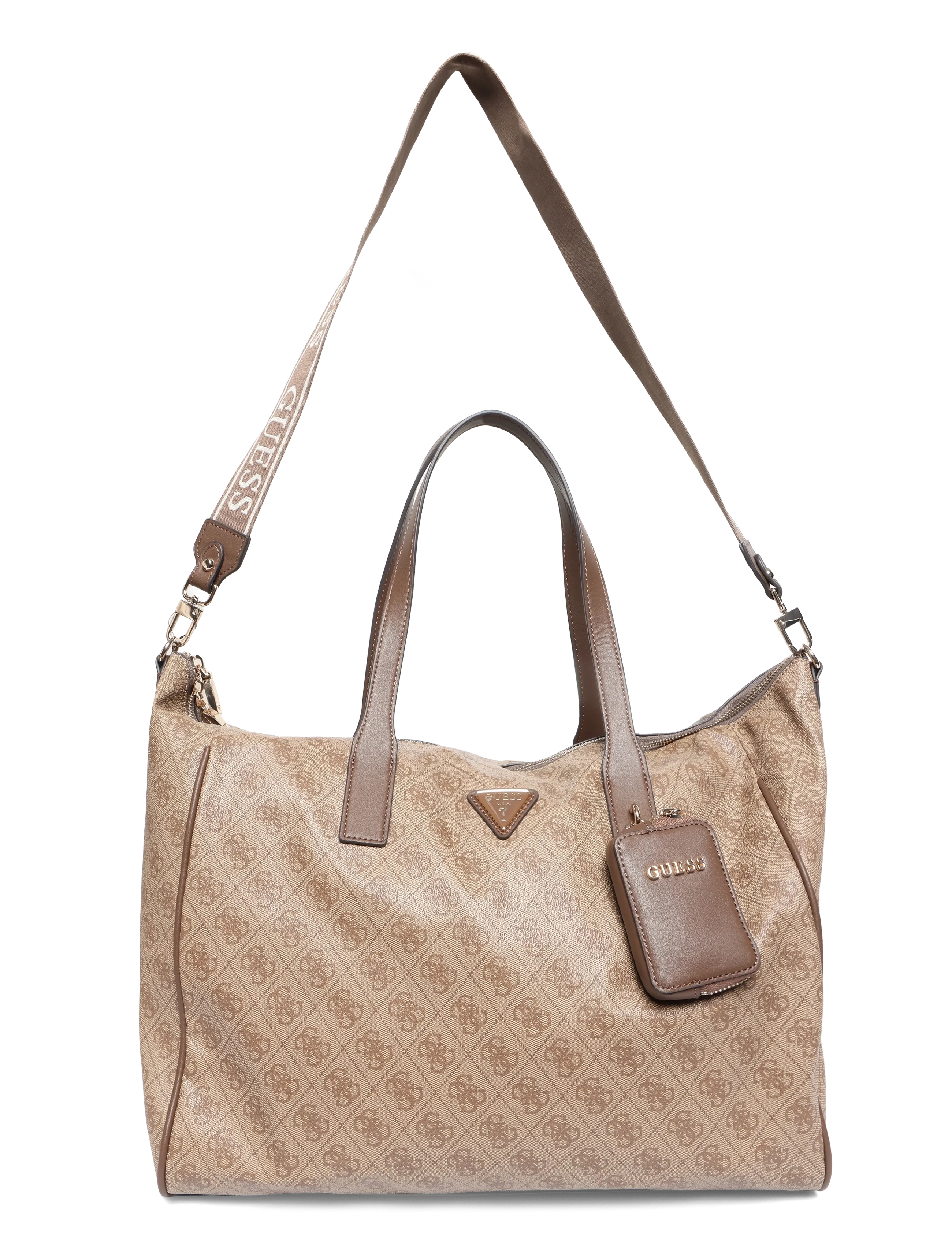 GUESS LATONA CARRY ON LARGE TOTE - Alles anzeigen - LATTE LOGO / beige