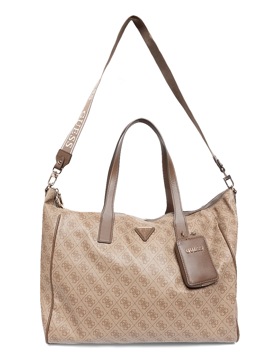 GUESS - LATONA CARRY ON LARGE TOTE - reisikotid - latte logo - 0