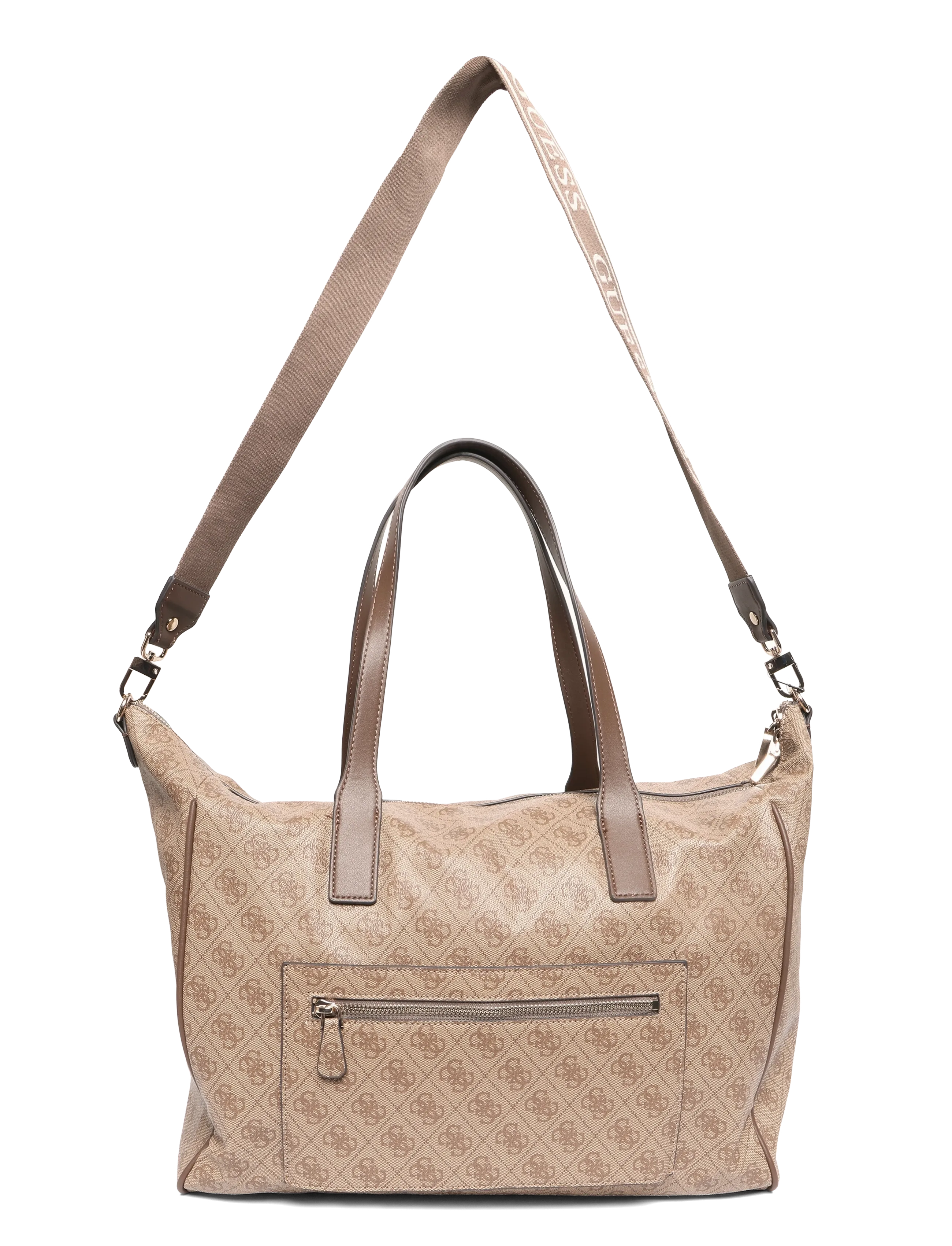 GUESS - LATONA CARRY ON LARGE TOTE - wochenendtaschen - latte logo - 1